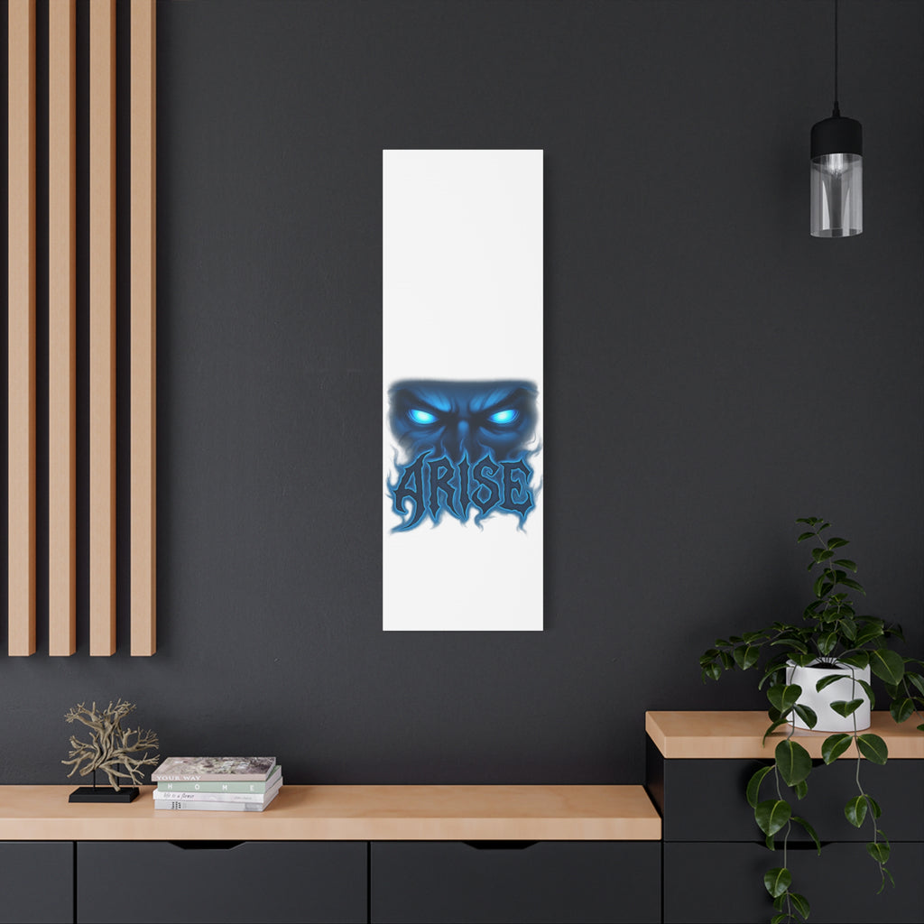 Arise Blue Demon Canvas Wall Art — Matte Stretched Horror Poster