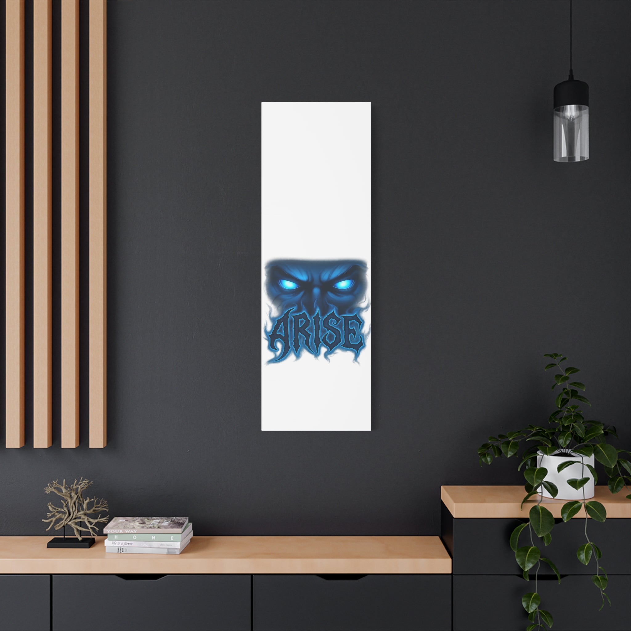 Arise Blue Demon Canvas Wall Art — Matte Stretched Horror Poster