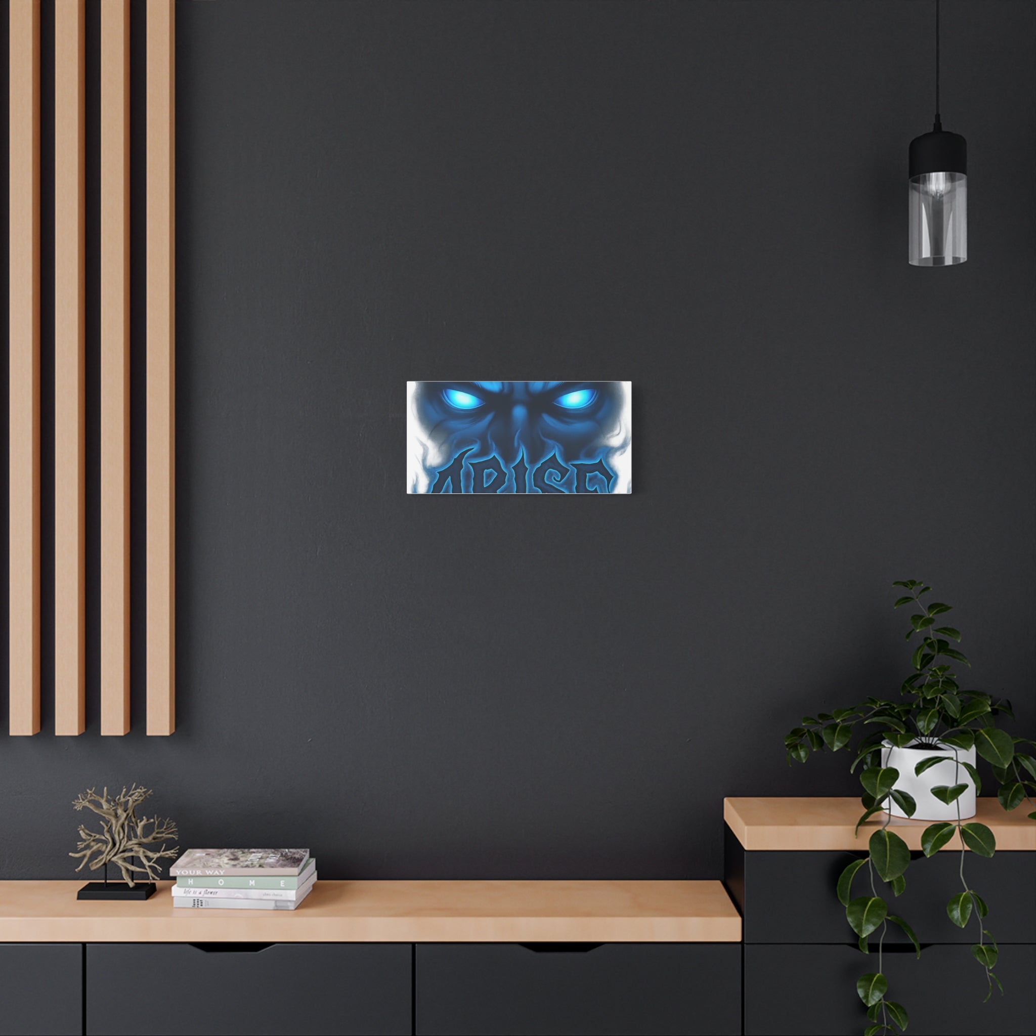 Arise Blue Demon Canvas Wall Art — Matte Stretched Horror Poster