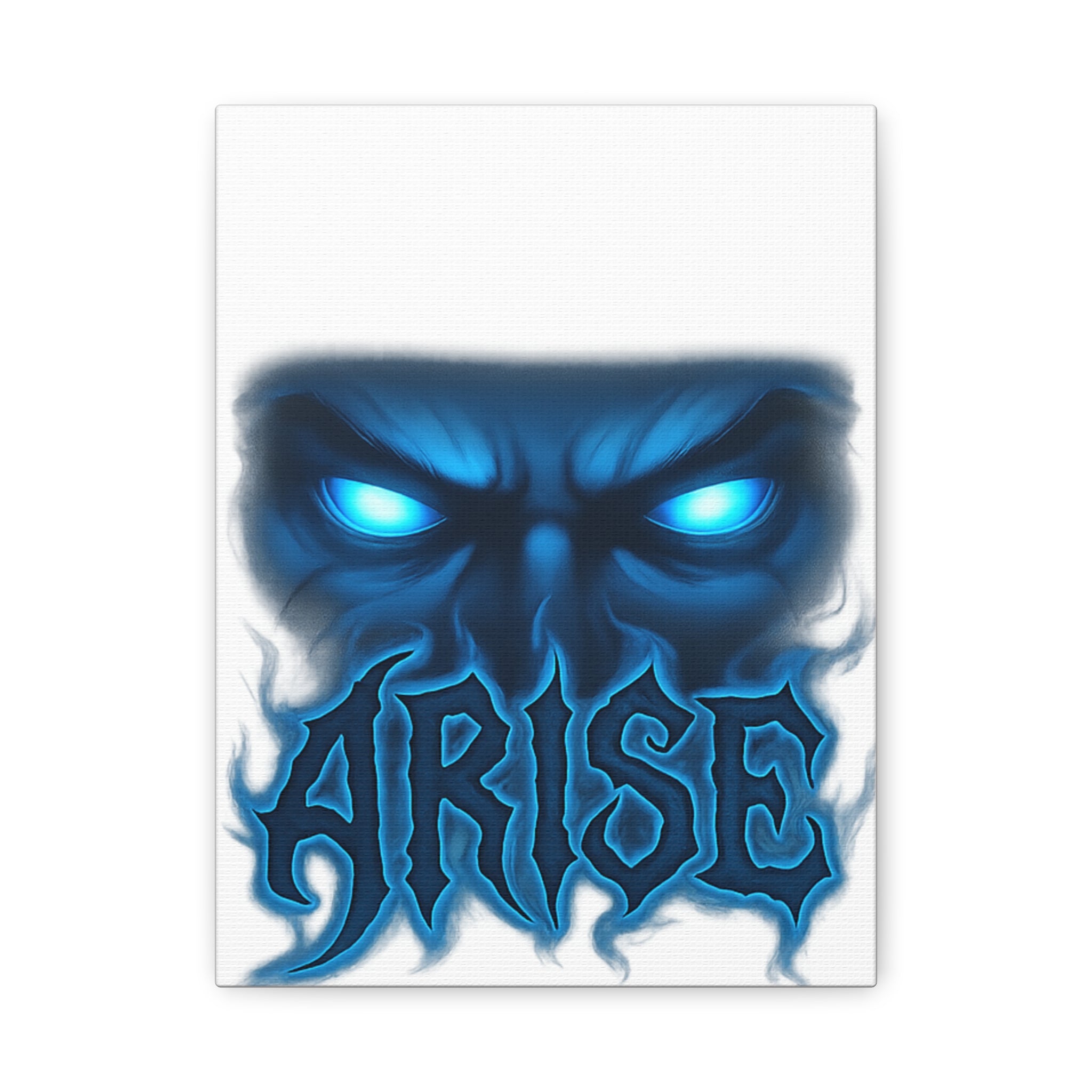 Arise Blue Demon Canvas Wall Art — Matte Stretched Horror Poster