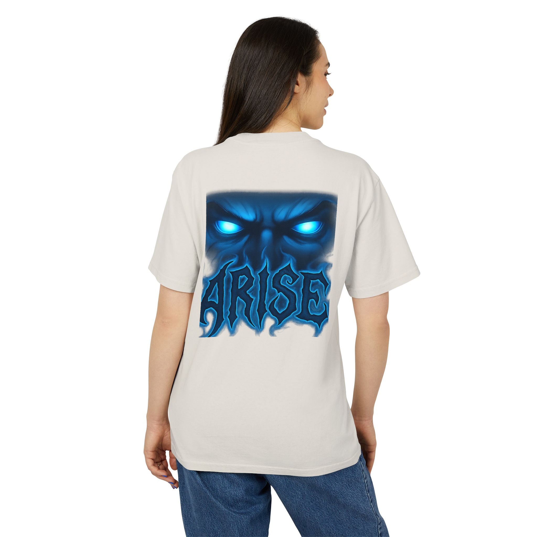 ARISE Blue Eyes Graphic Tee — Moody Gothic Horror T‑Shirt