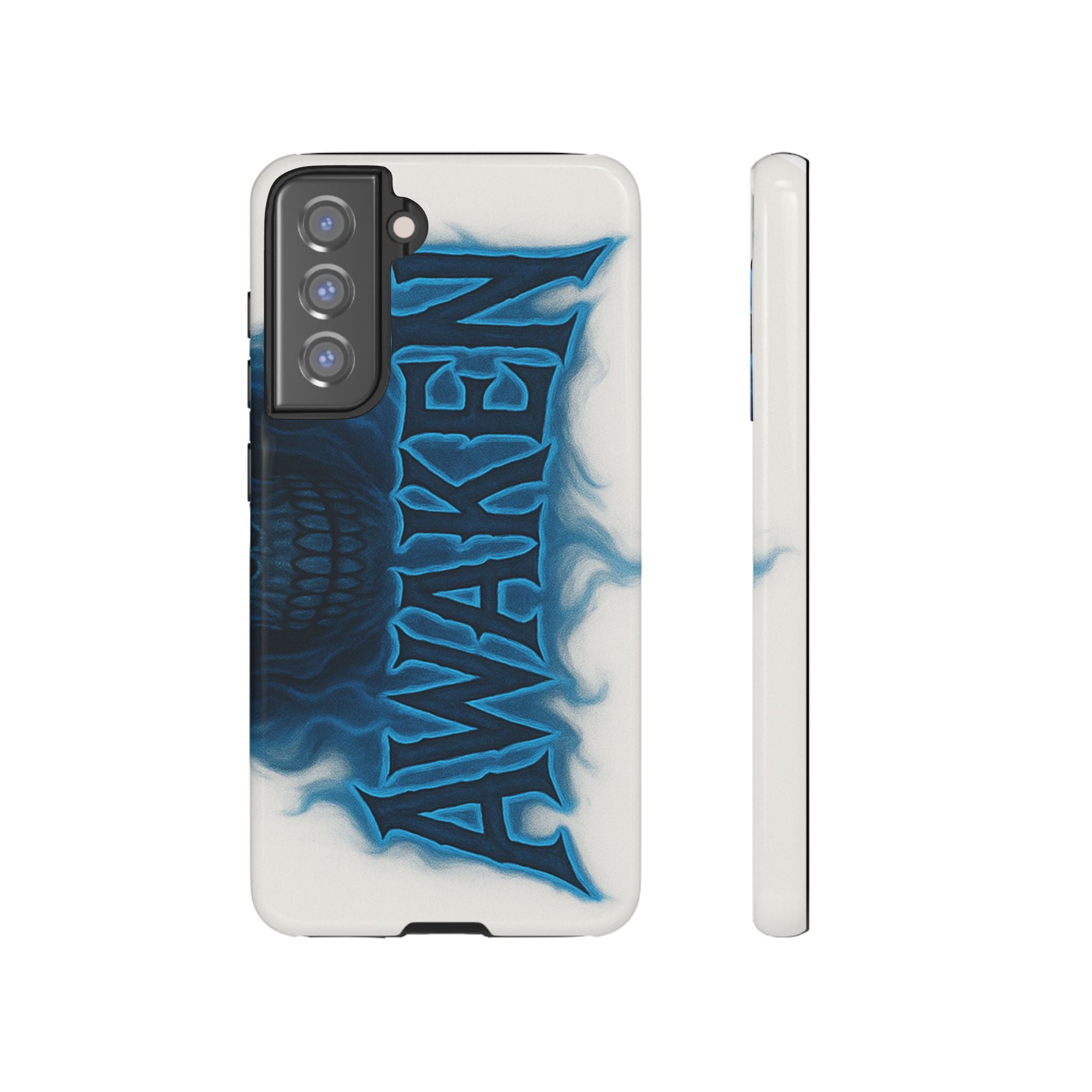 Awaken Skull Blue Flame Phone Case