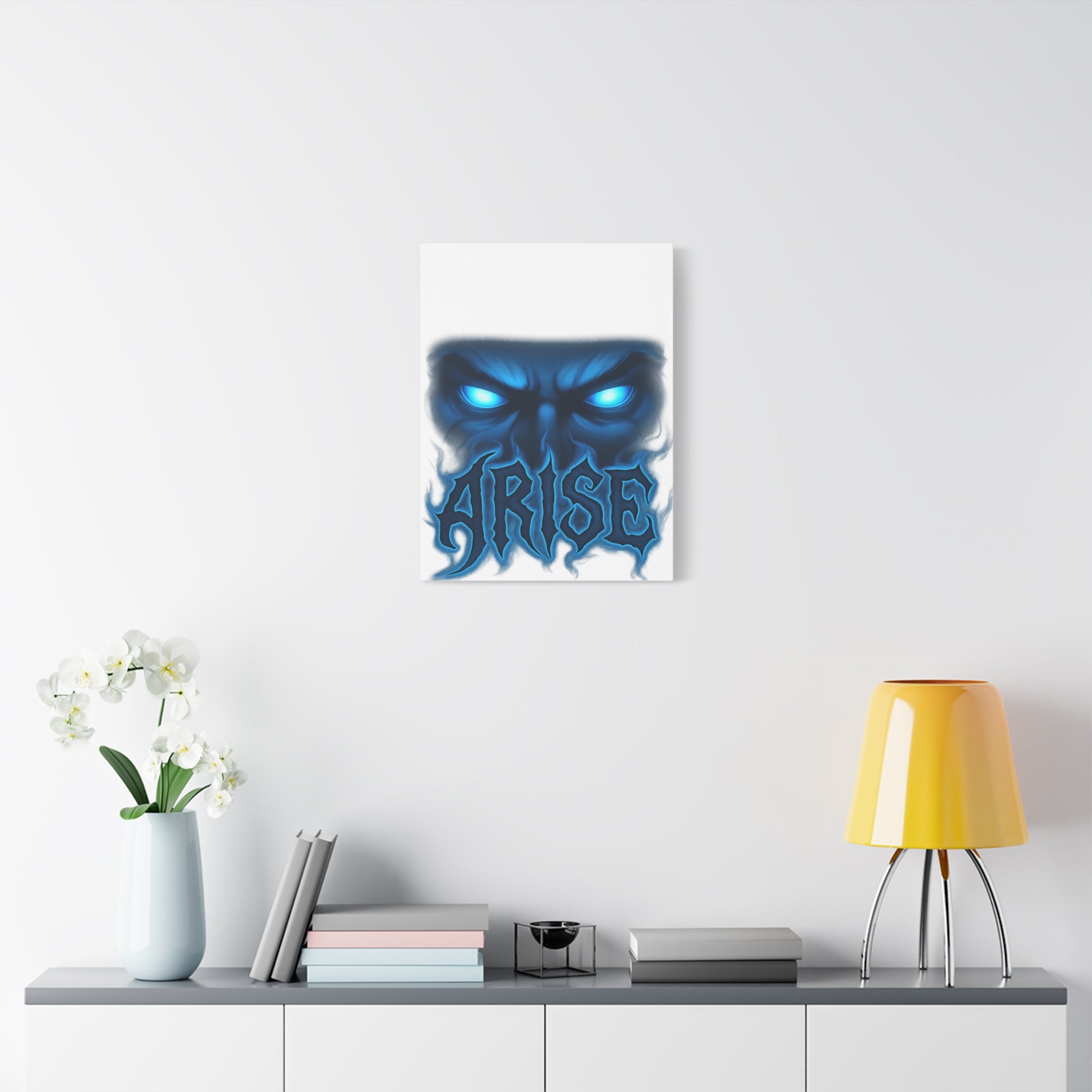 Arise Blue Demon Canvas Wall Art — Matte Stretched Horror Poster