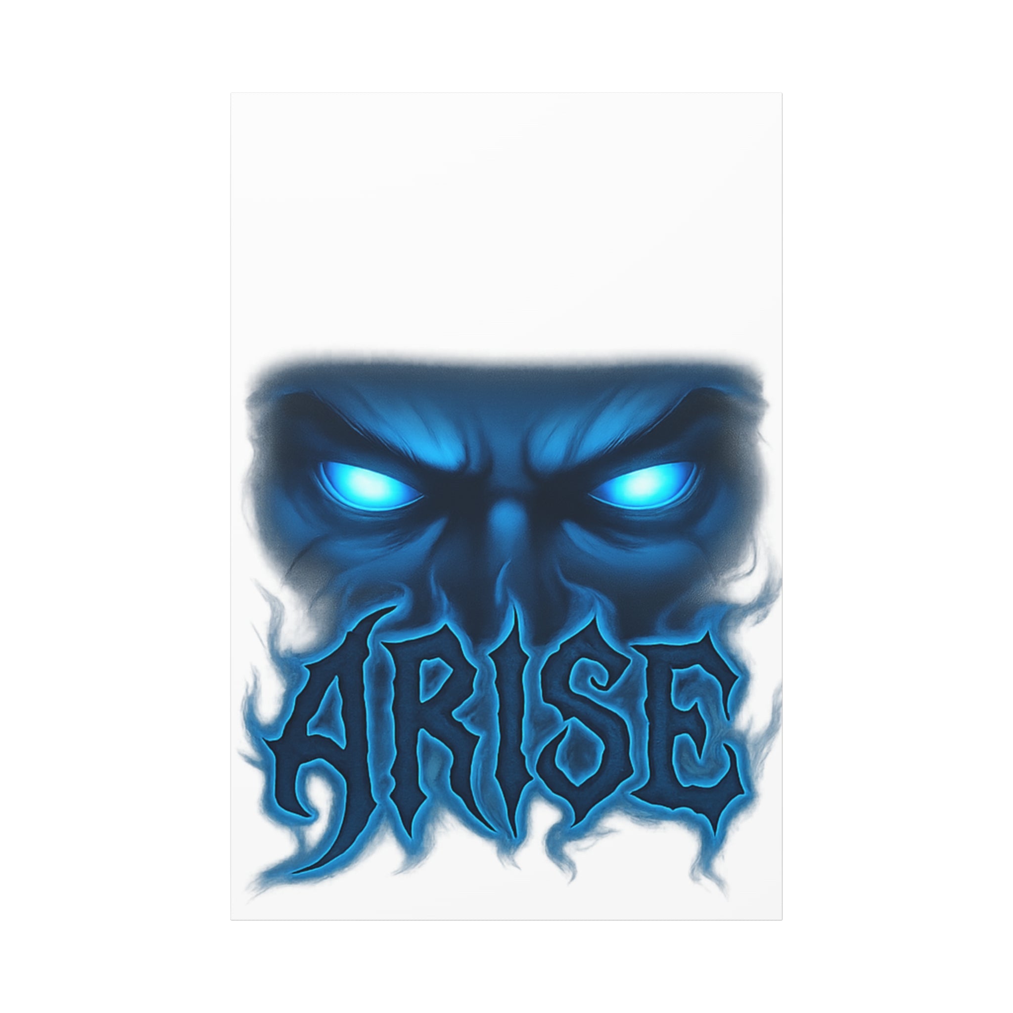 Arise Blue Demon Canvas Wall Art — Matte Stretched Horror Poster