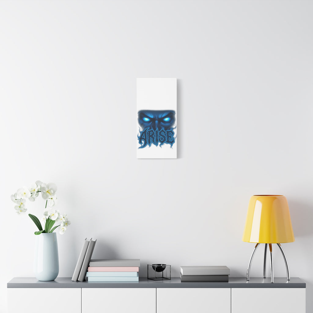 Arise Blue Demon Canvas Wall Art — Matte Stretched Horror Poster