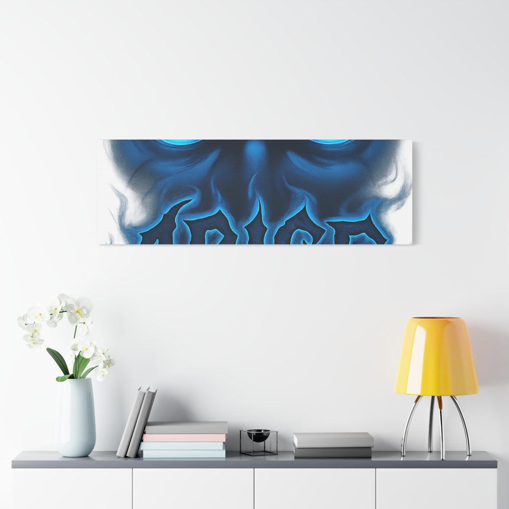 Arise Blue Demon Canvas Wall Art — Matte Stretched Horror Poster
