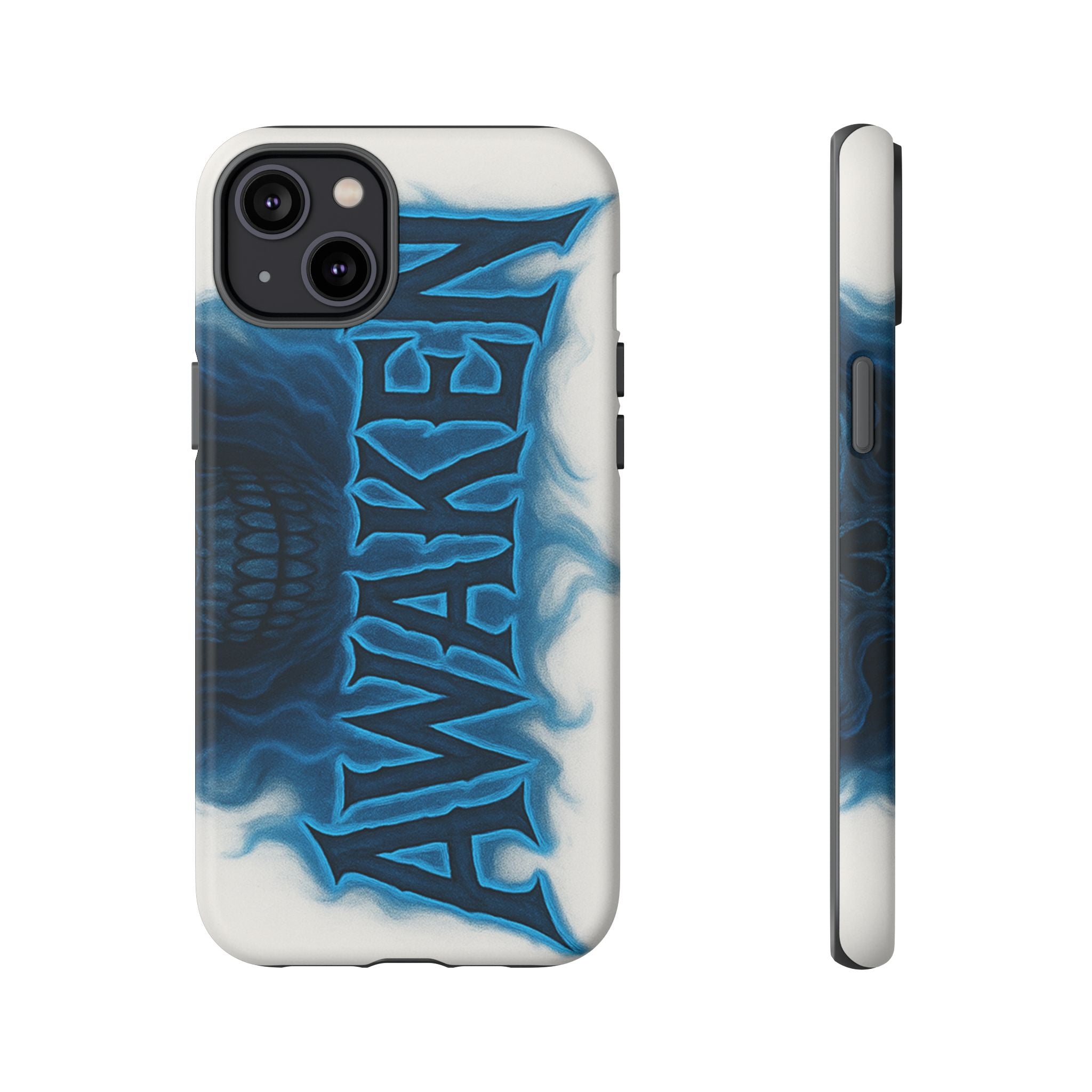 Awaken Skull Blue Flame Phone Case