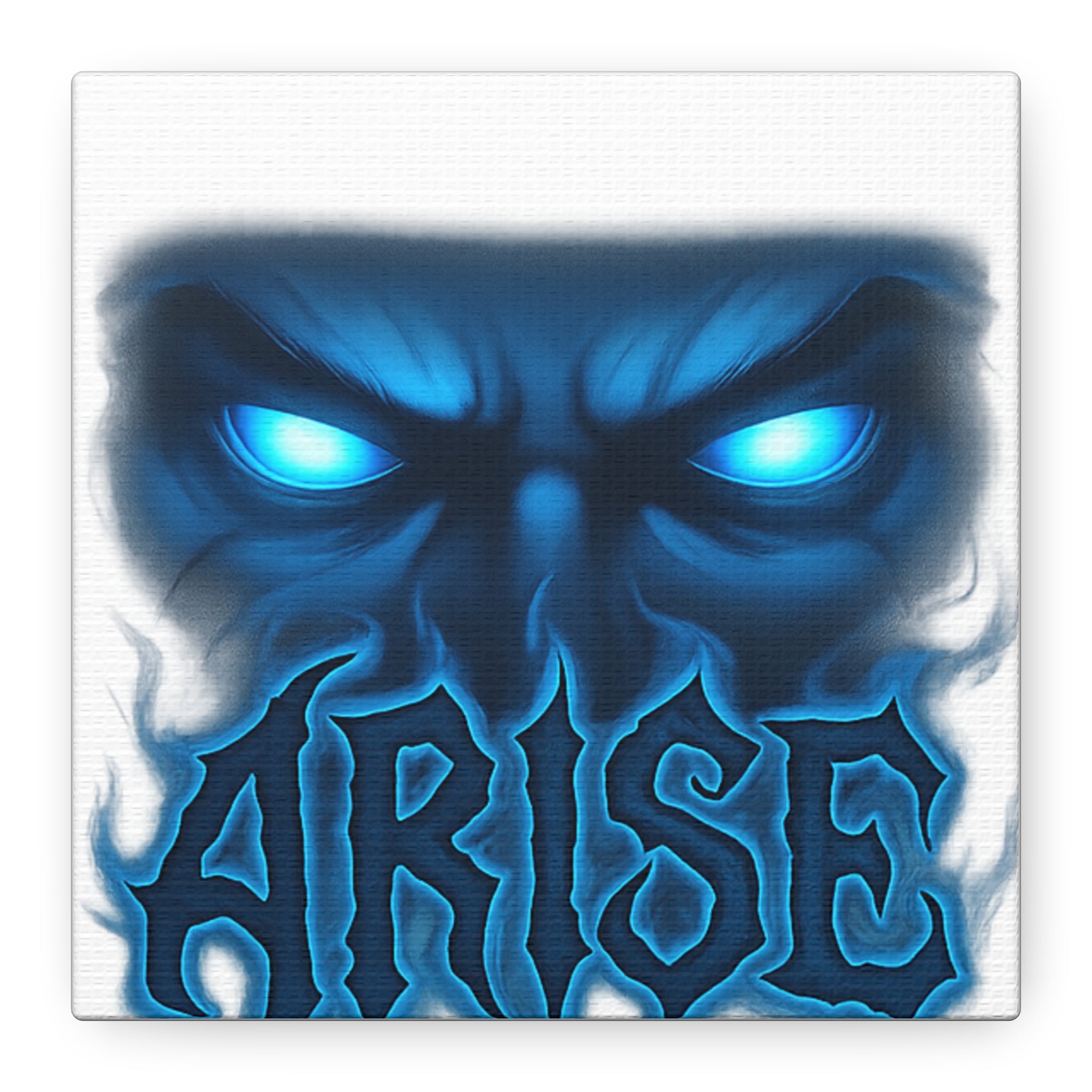 Arise Blue Demon Canvas Wall Art — Matte Stretched Horror Poster