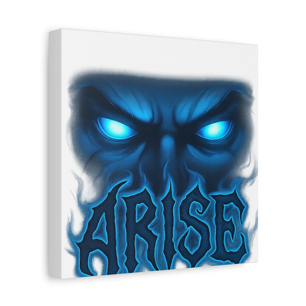 Arise Blue Demon Canvas Wall Art — Matte Stretched Horror Poster
