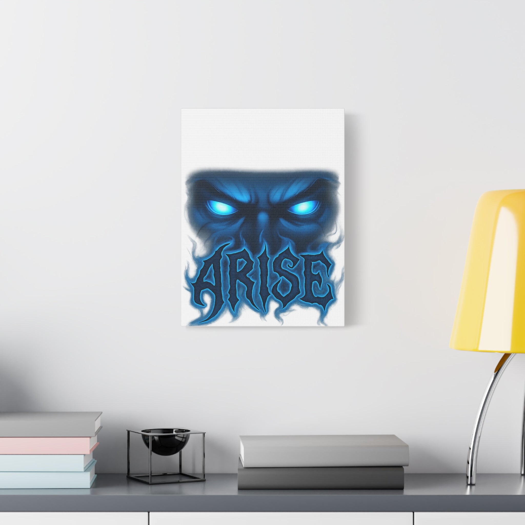 Arise Blue Demon Canvas Wall Art — Matte Stretched Horror Poster