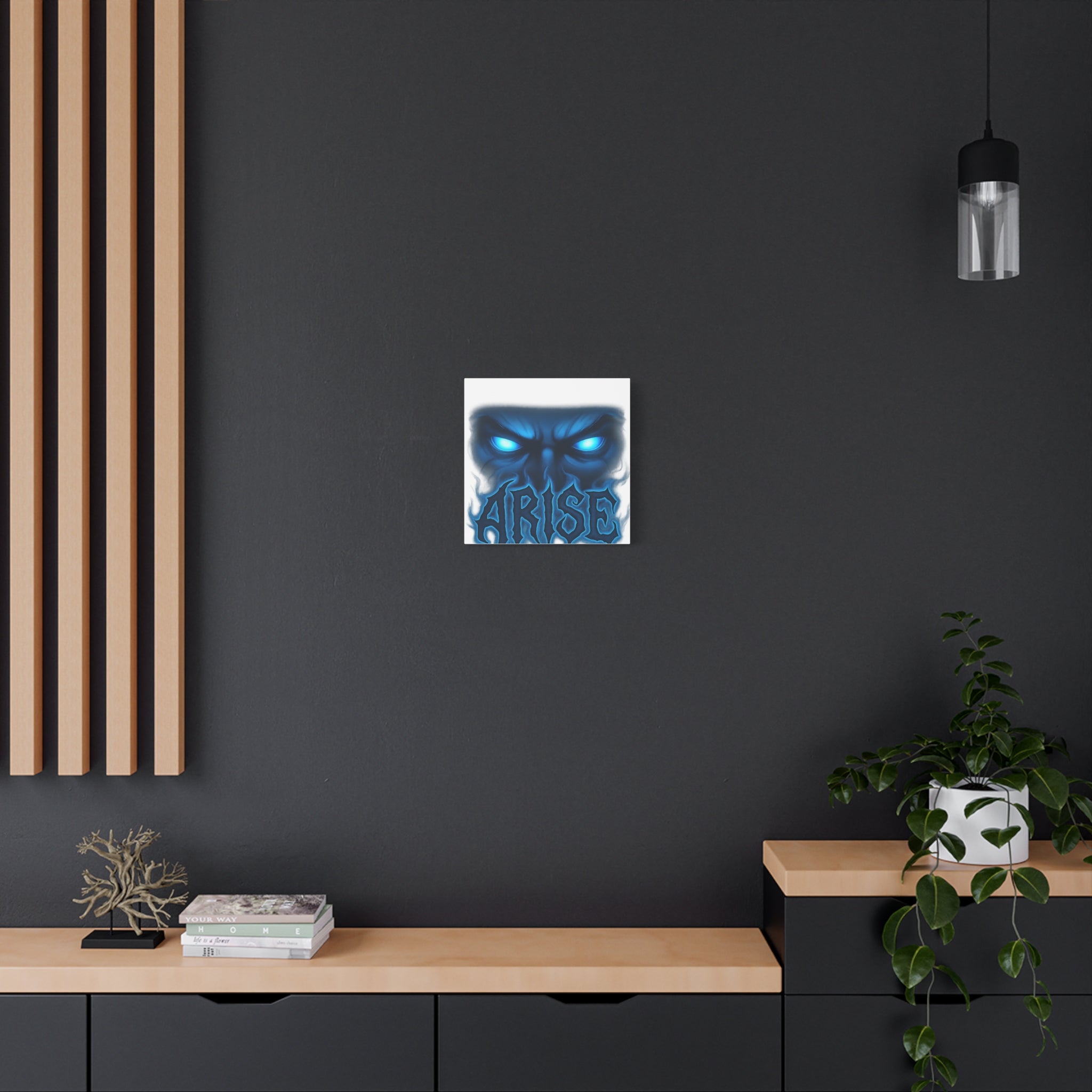 Arise Blue Demon Canvas Wall Art — Matte Stretched Horror Poster