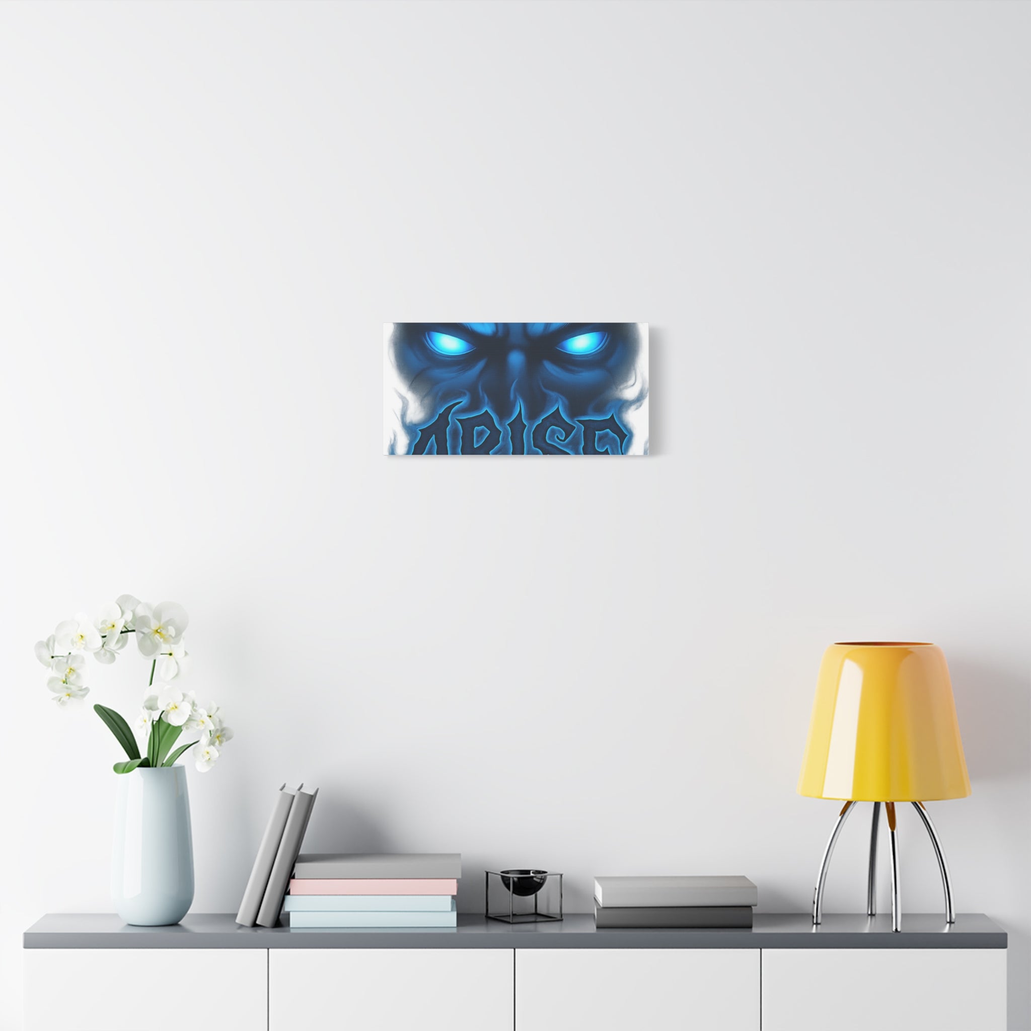 Arise Blue Demon Canvas Wall Art — Matte Stretched Horror Poster