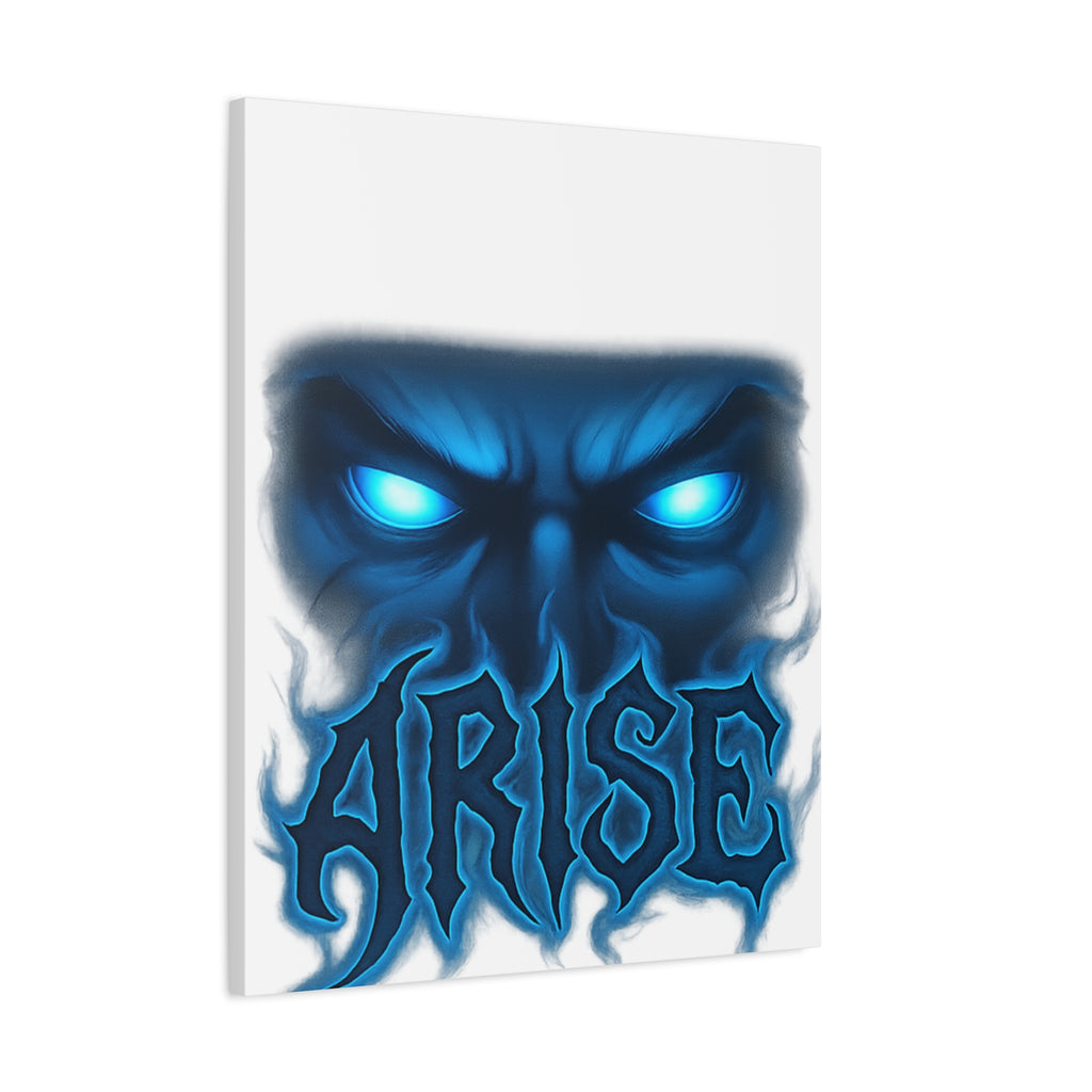 Arise Blue Demon Canvas Wall Art — Matte Stretched Horror Poster