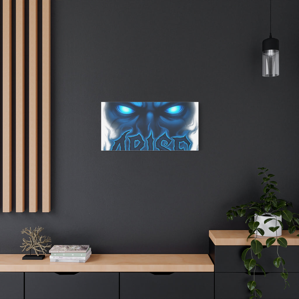 Arise Blue Demon Canvas Wall Art — Matte Stretched Horror Poster