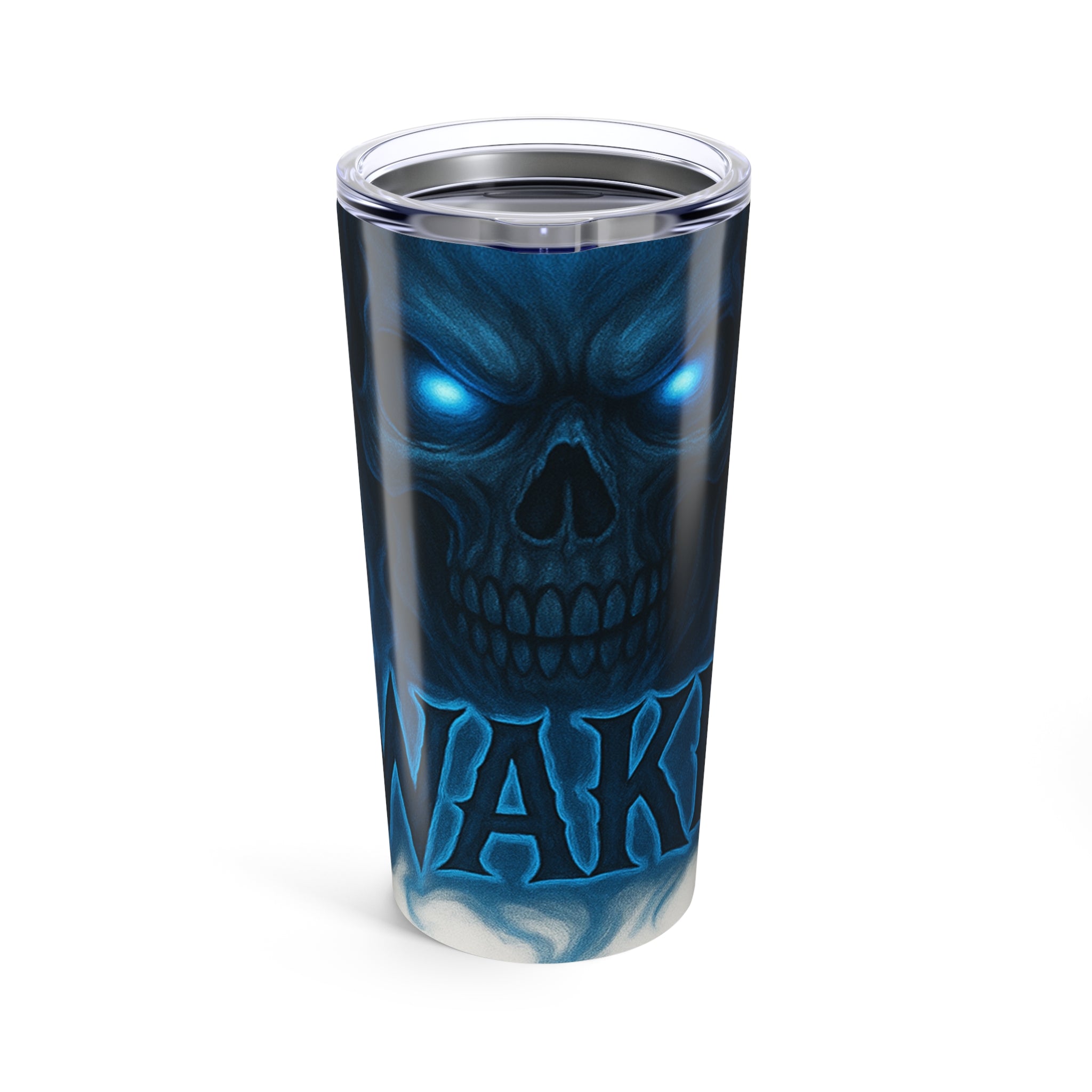 20oz Blue Skull "Awaken" Tumbler – Insulated Stainless Steel Travel Cup