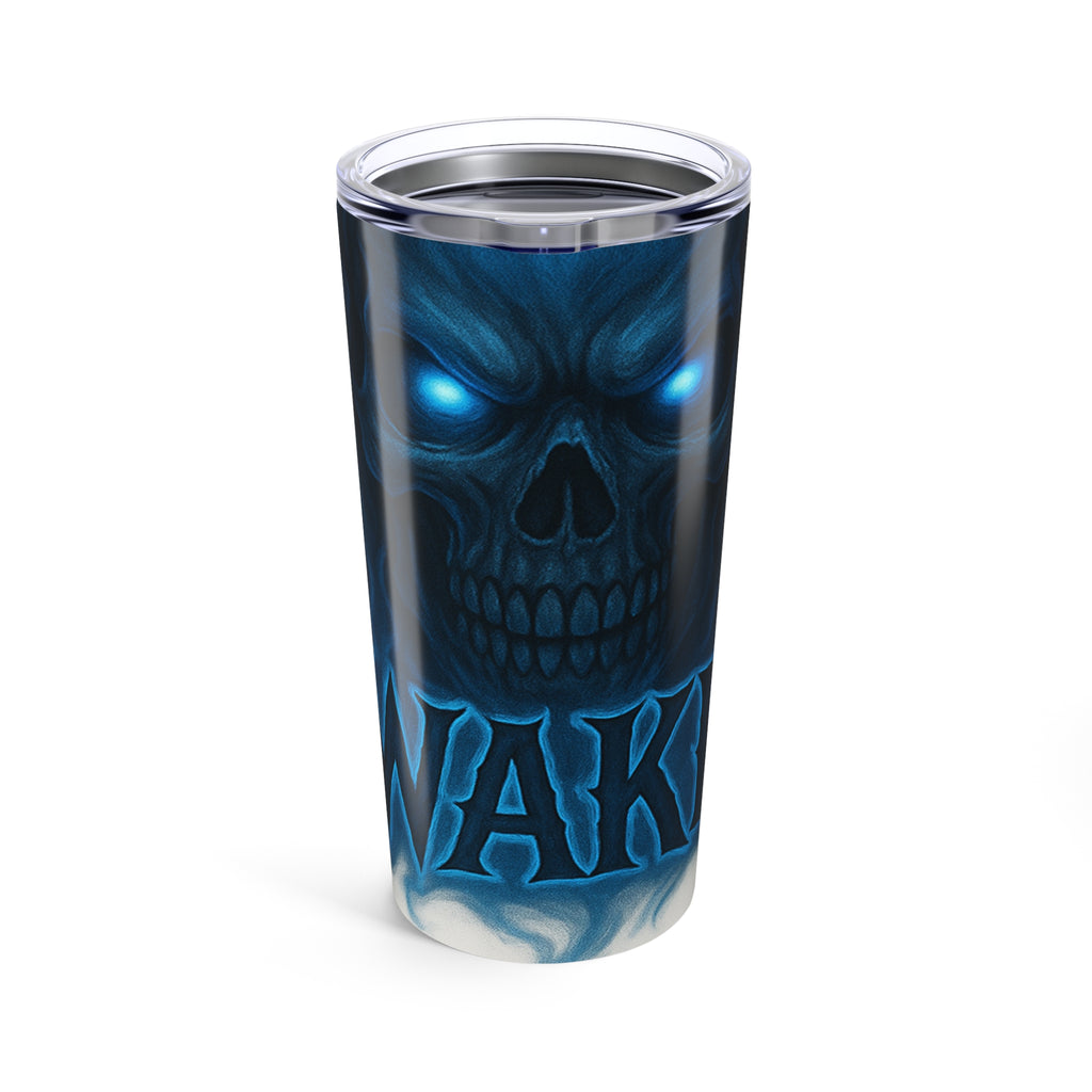 20oz Blue Skull "Awaken" Tumbler – Insulated Stainless Steel Travel Cup