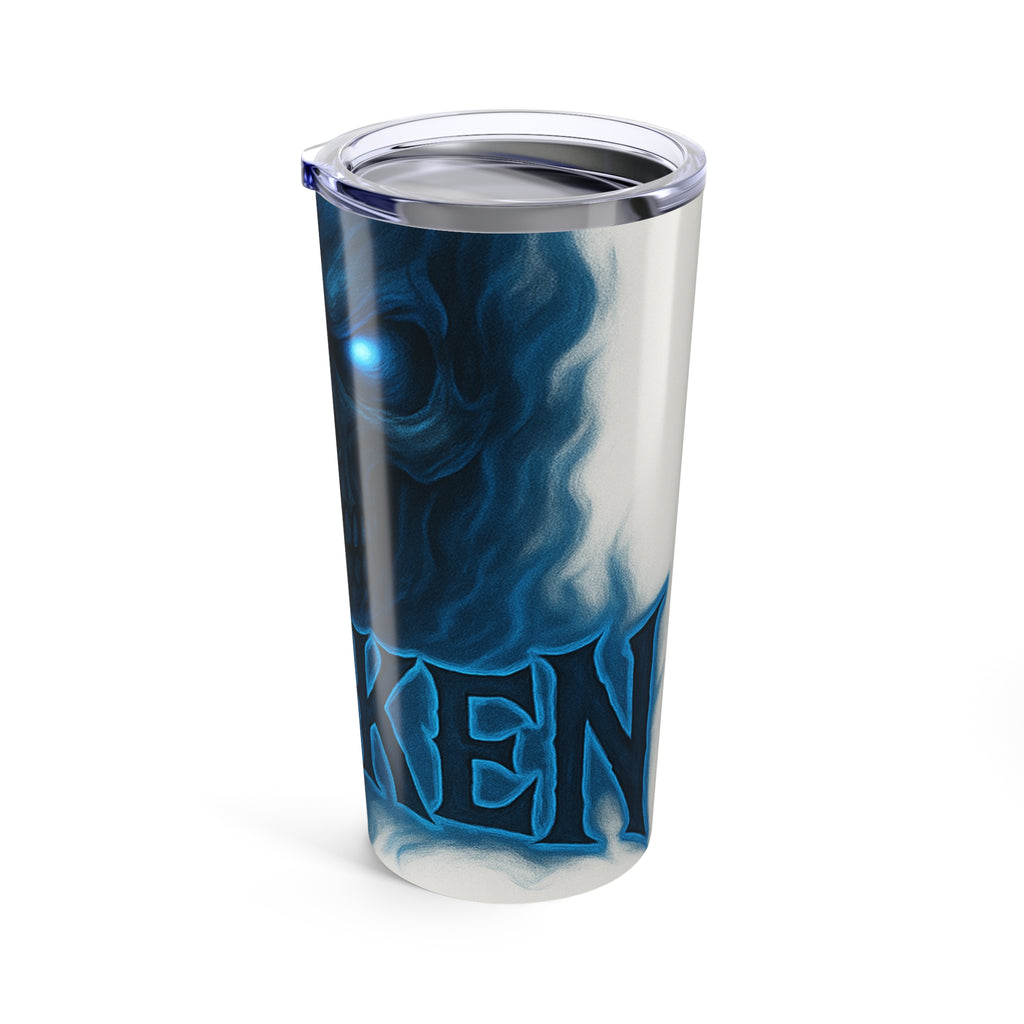 20oz Blue Skull "Awaken" Tumbler – Insulated Stainless Steel Travel Cup