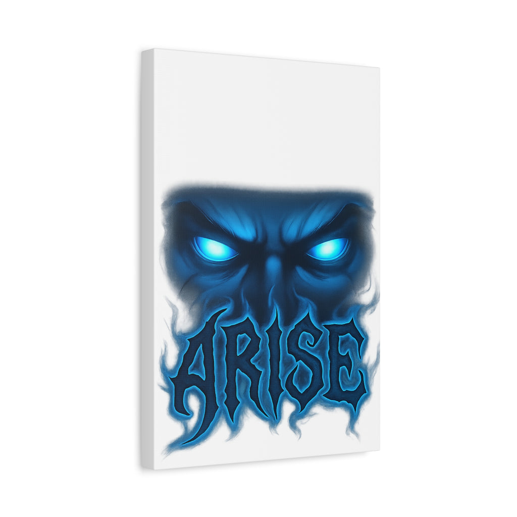 Arise Blue Demon Canvas Wall Art — Matte Stretched Horror Poster