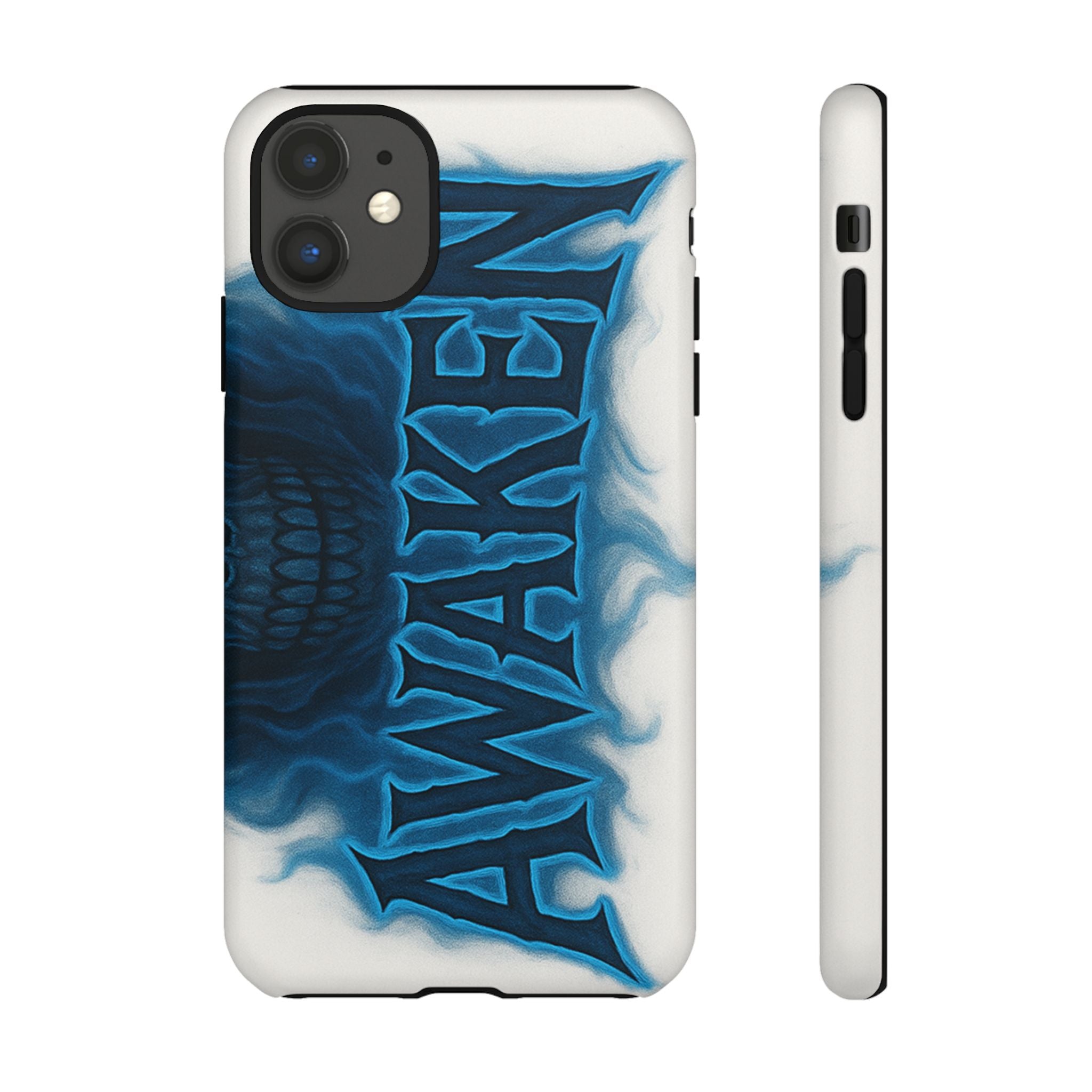 Awaken Skull Blue Flame Phone Case