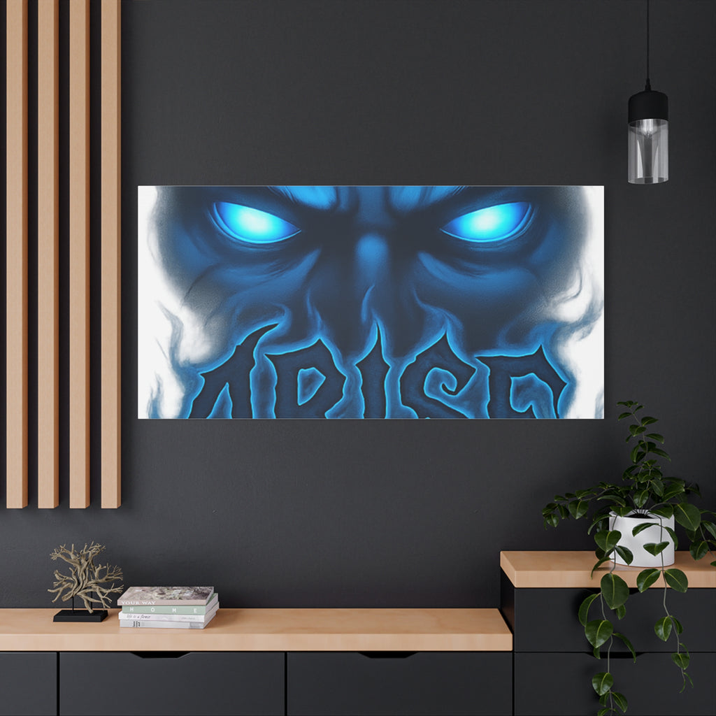 Arise Blue Demon Canvas Wall Art — Matte Stretched Horror Poster