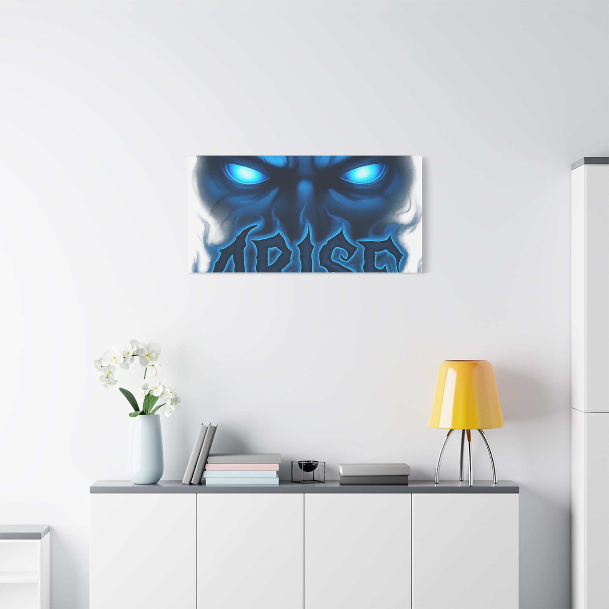 Arise Blue Demon Canvas Wall Art — Matte Stretched Horror Poster