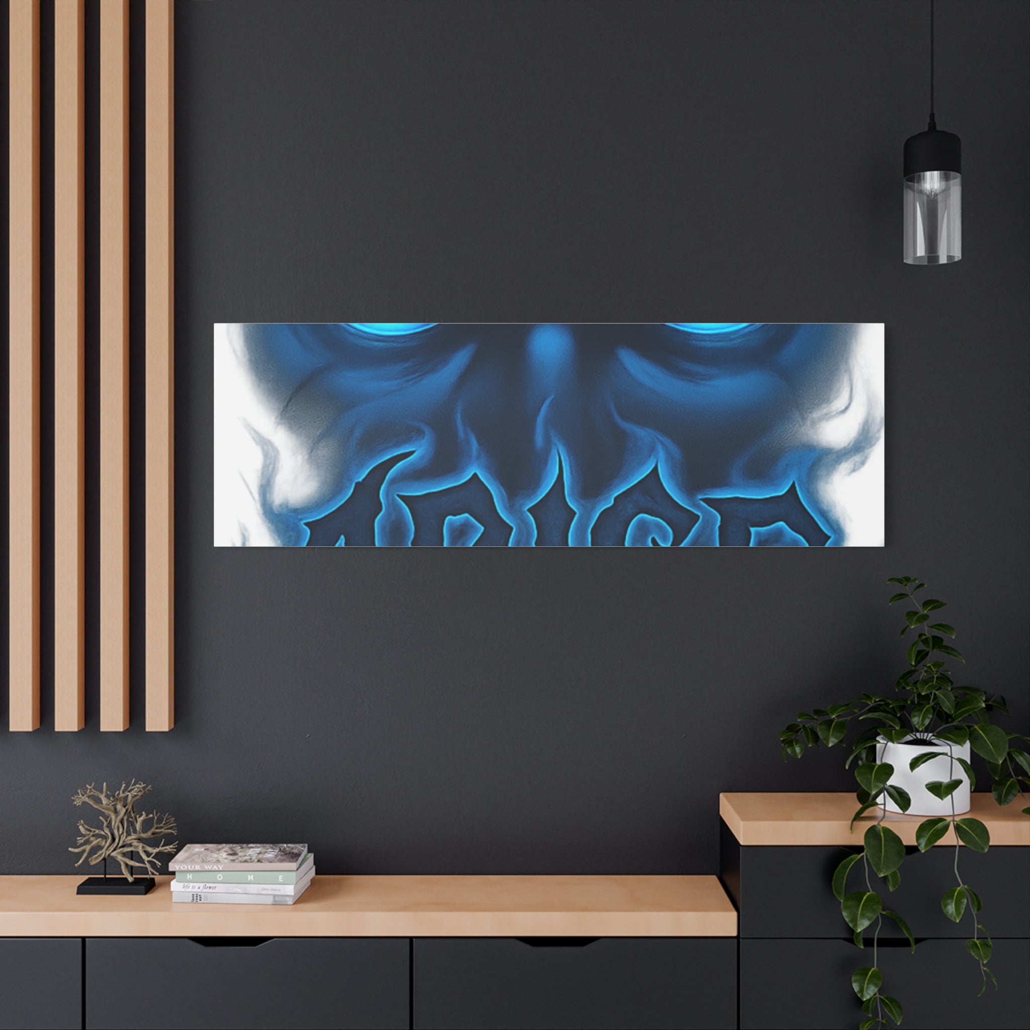 Arise Blue Demon Canvas Wall Art — Matte Stretched Horror Poster