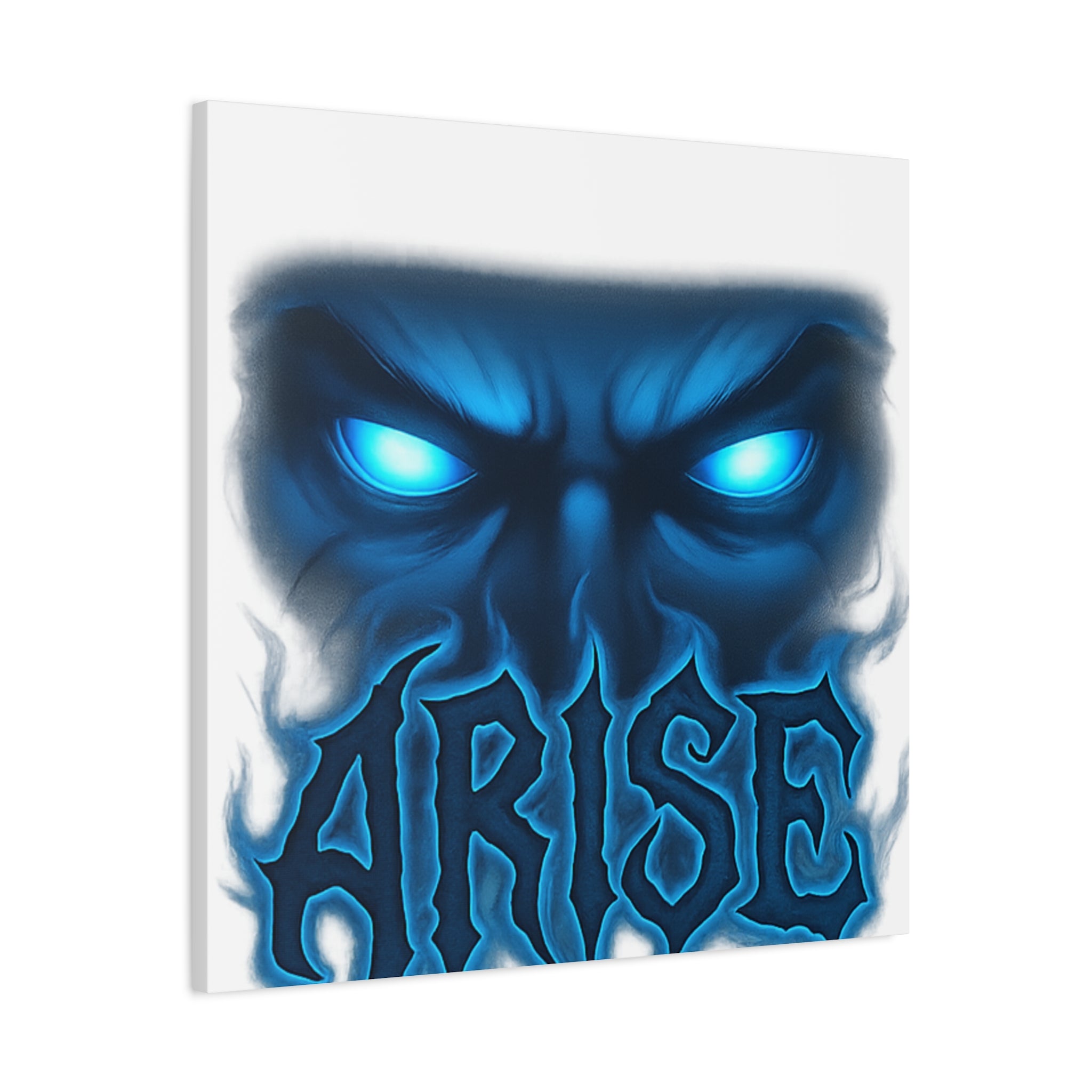Arise Blue Demon Canvas Wall Art — Matte Stretched Horror Poster