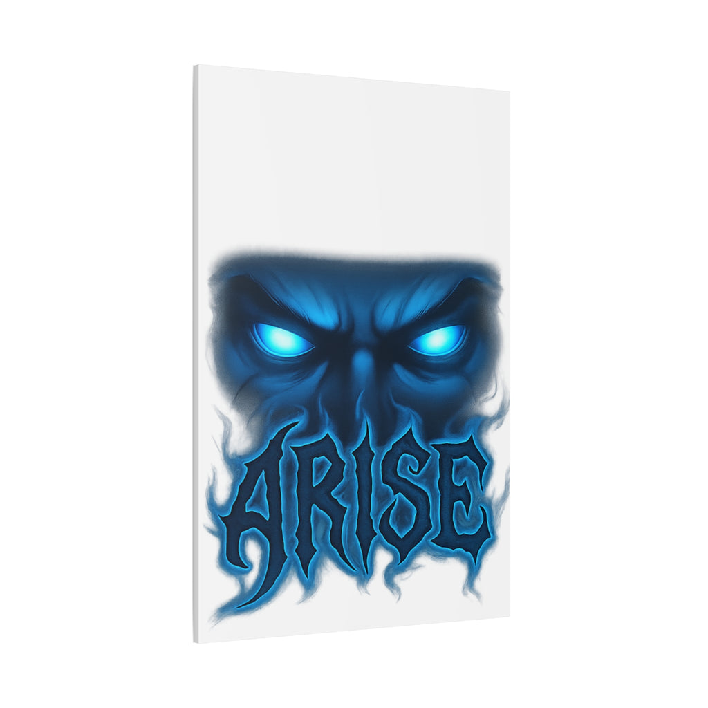 Arise Blue Demon Canvas Wall Art — Matte Stretched Horror Poster