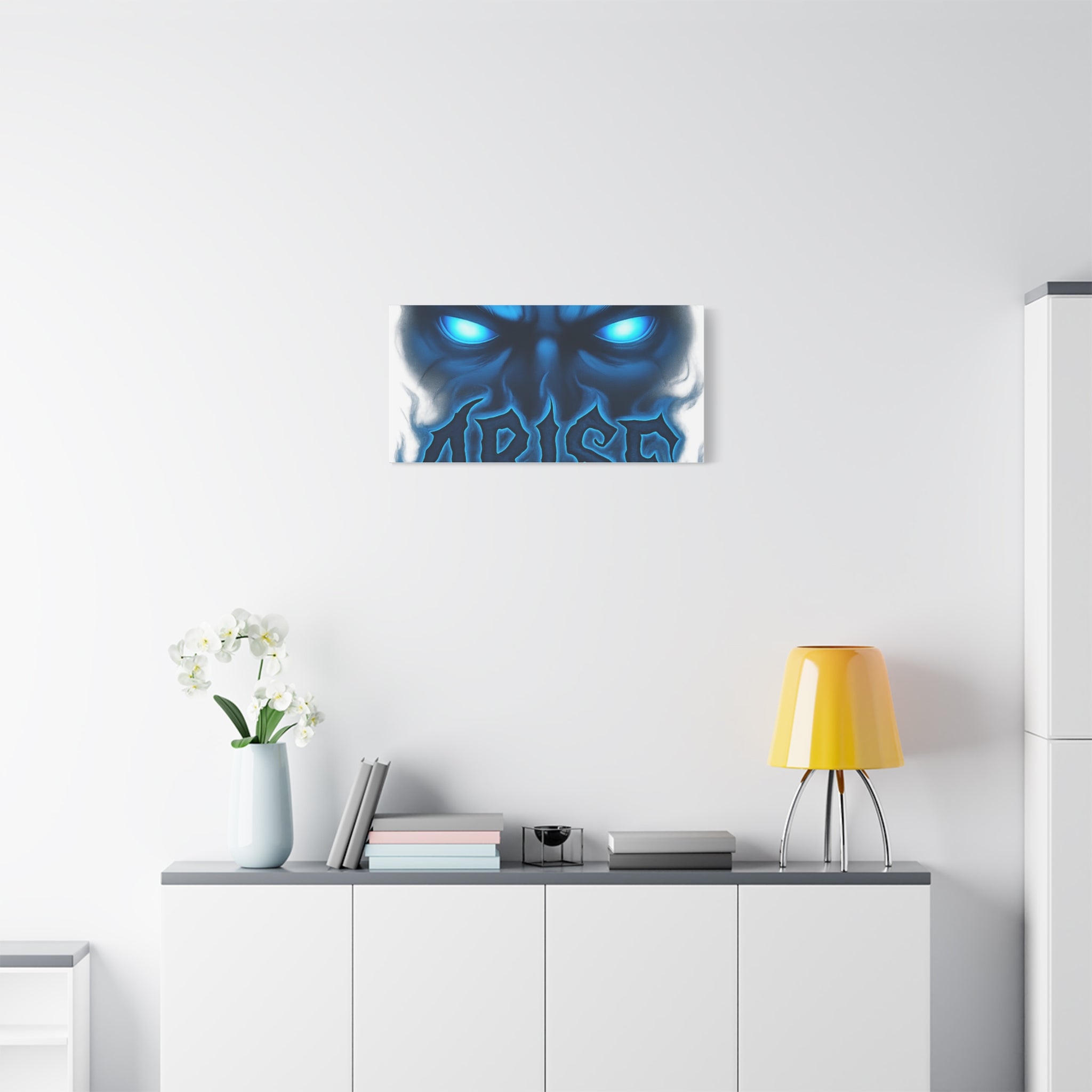 Arise Blue Demon Canvas Wall Art — Matte Stretched Horror Poster