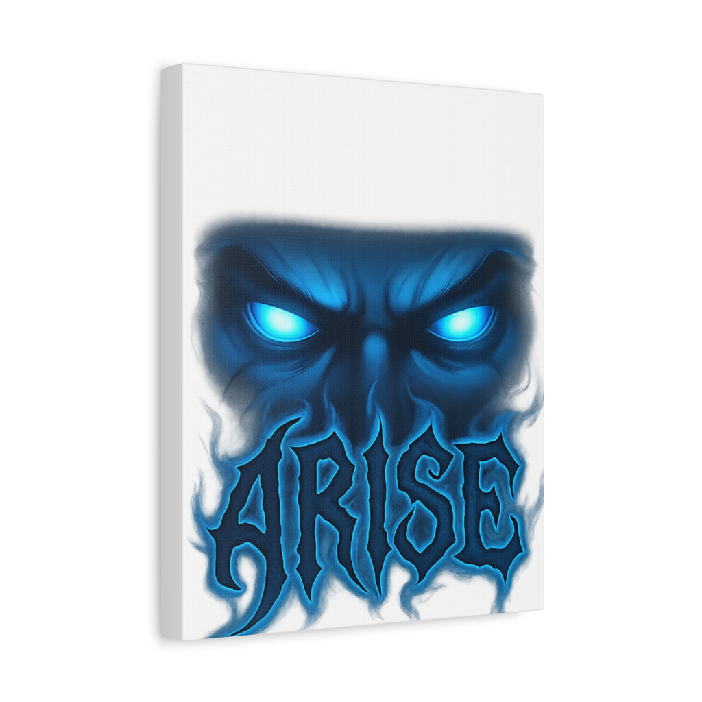 Arise Blue Demon Canvas Wall Art — Matte Stretched Horror Poster