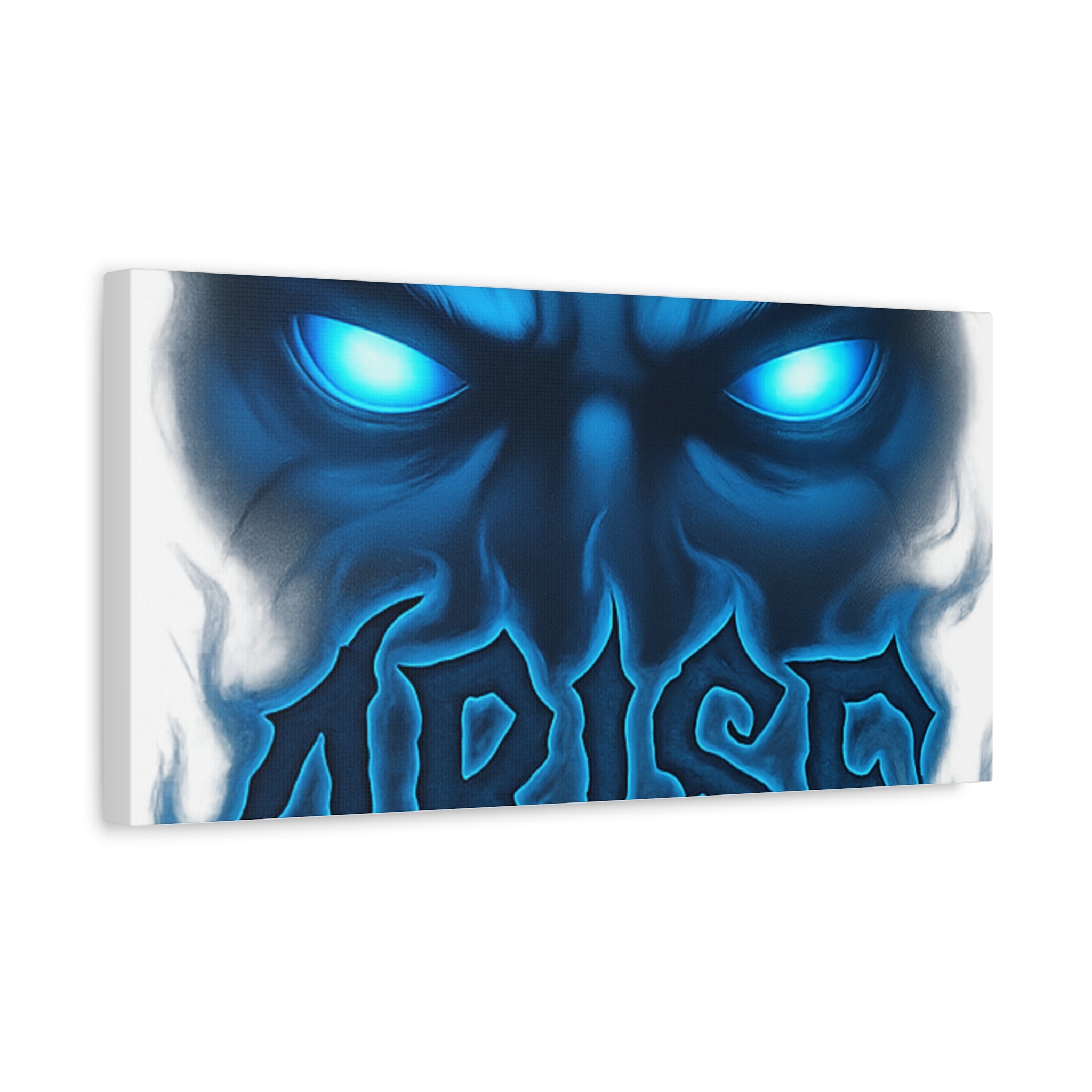 Arise Blue Demon Canvas Wall Art — Matte Stretched Horror Poster