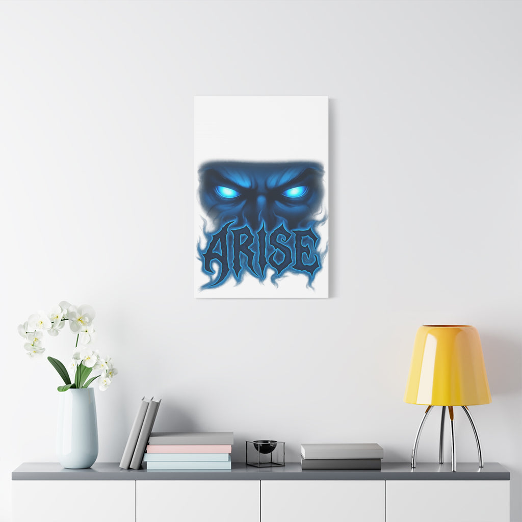 Arise Blue Demon Canvas Wall Art — Matte Stretched Horror Poster