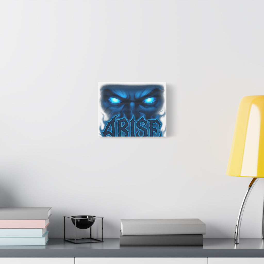 Arise Blue Demon Canvas Wall Art — Matte Stretched Horror Poster