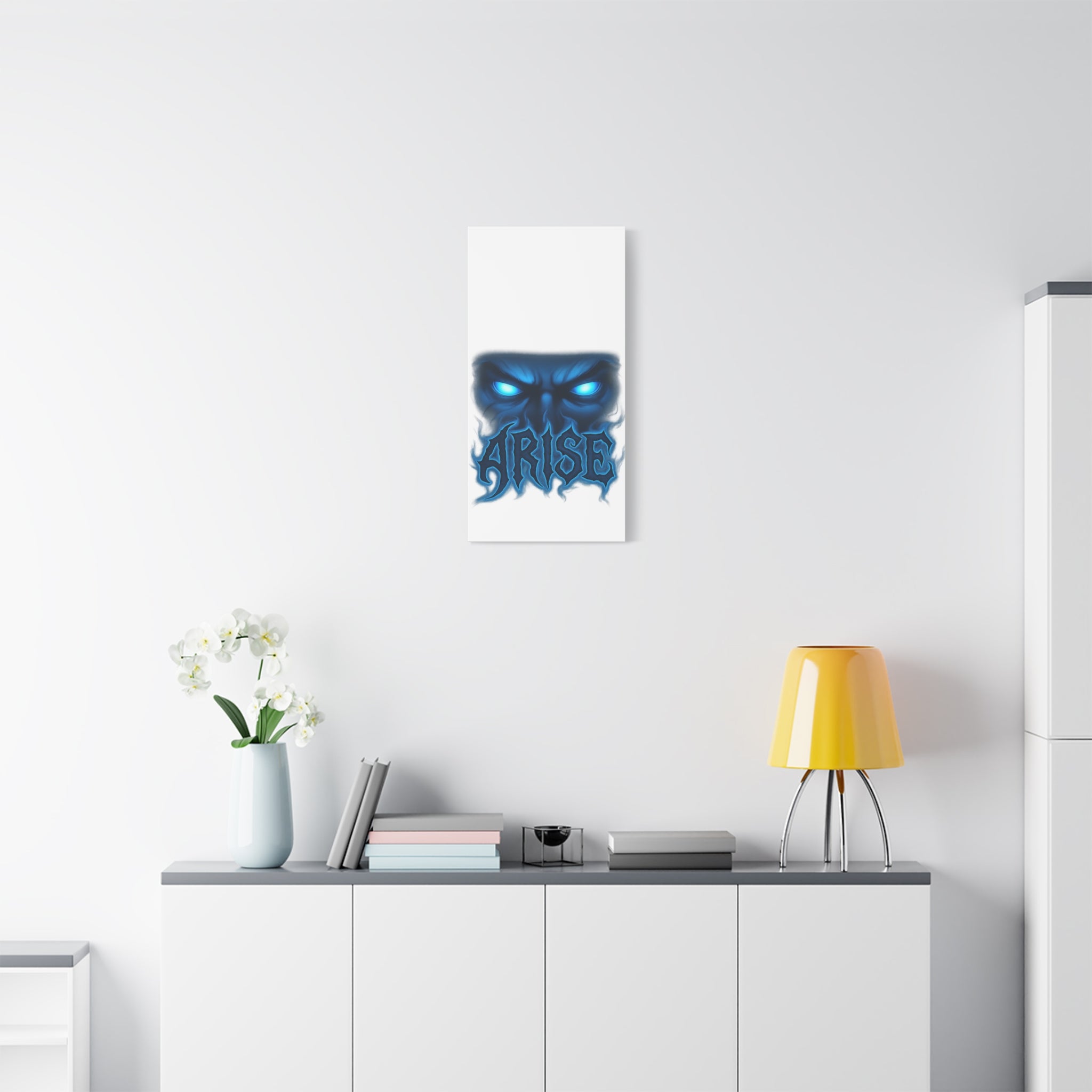 Arise Blue Demon Canvas Wall Art — Matte Stretched Horror Poster