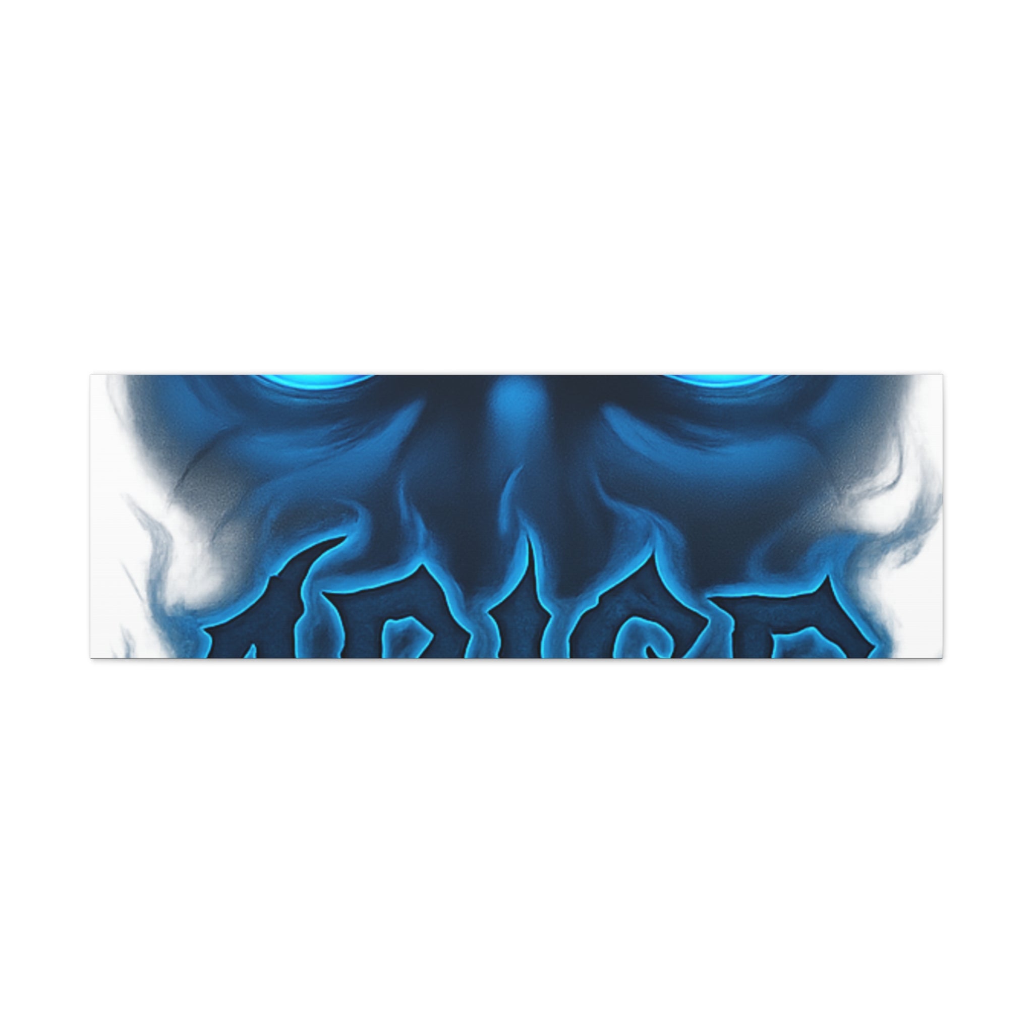 Arise Blue Demon Canvas Wall Art — Matte Stretched Horror Poster