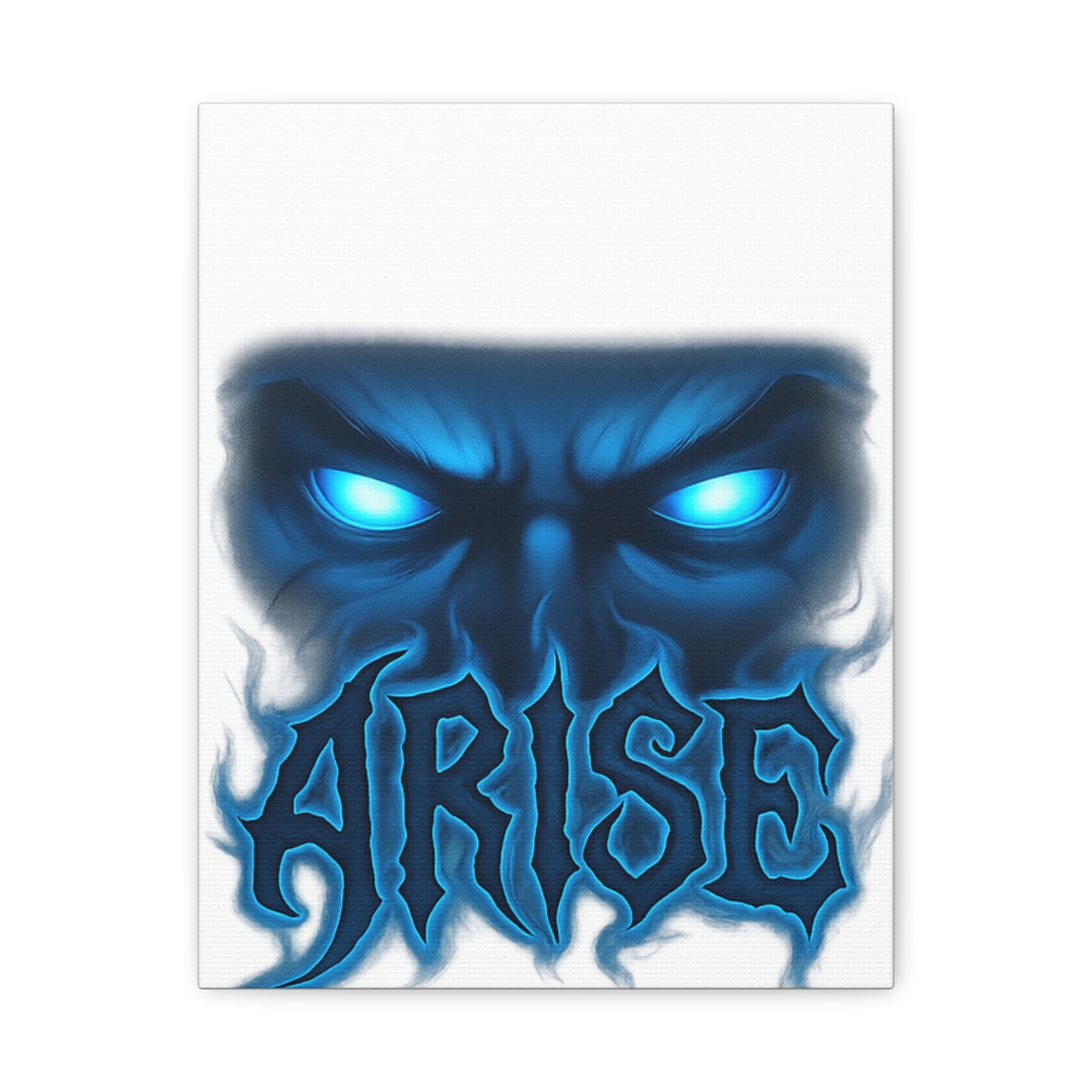 Arise Blue Demon Canvas Wall Art — Matte Stretched Horror Poster