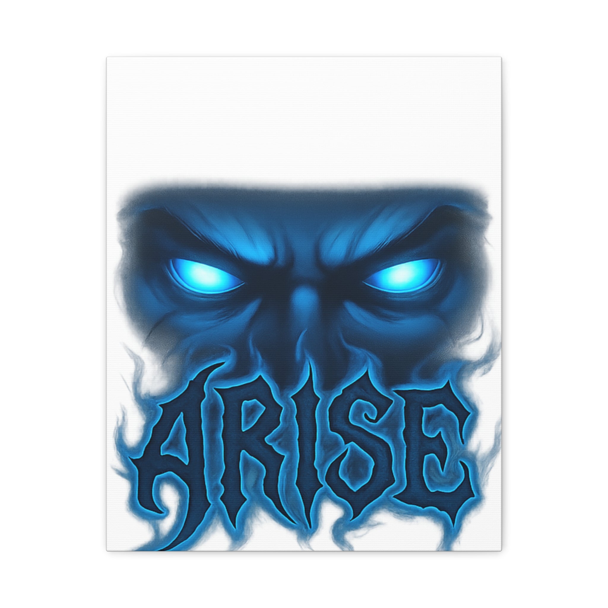 Arise Blue Demon Canvas Wall Art — Matte Stretched Horror Poster
