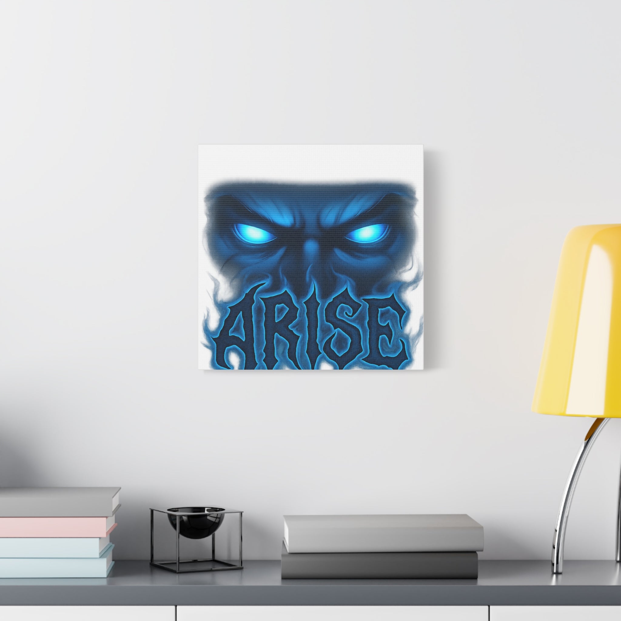Arise Blue Demon Canvas Wall Art — Matte Stretched Horror Poster