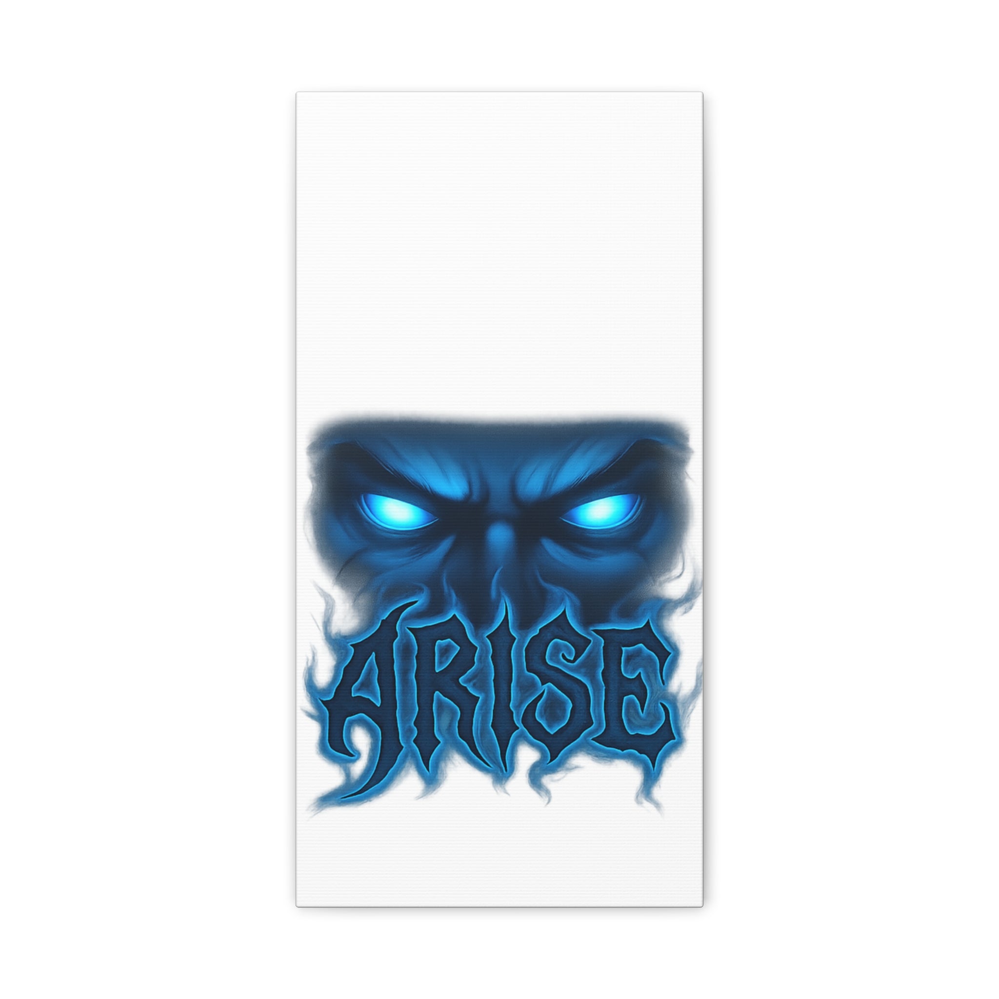 Arise Blue Demon Canvas Wall Art — Matte Stretched Horror Poster
