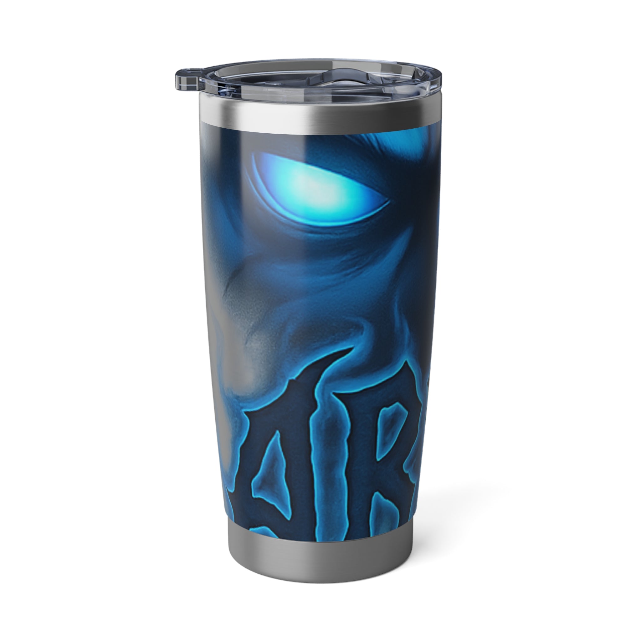 Blue Flame Vagabond 20oz Tumbler — Insulated Travel Mug with Abstract Electric Flame Design