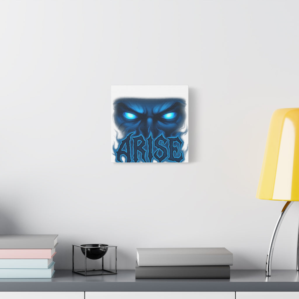 Arise Blue Demon Canvas Wall Art — Matte Stretched Horror Poster