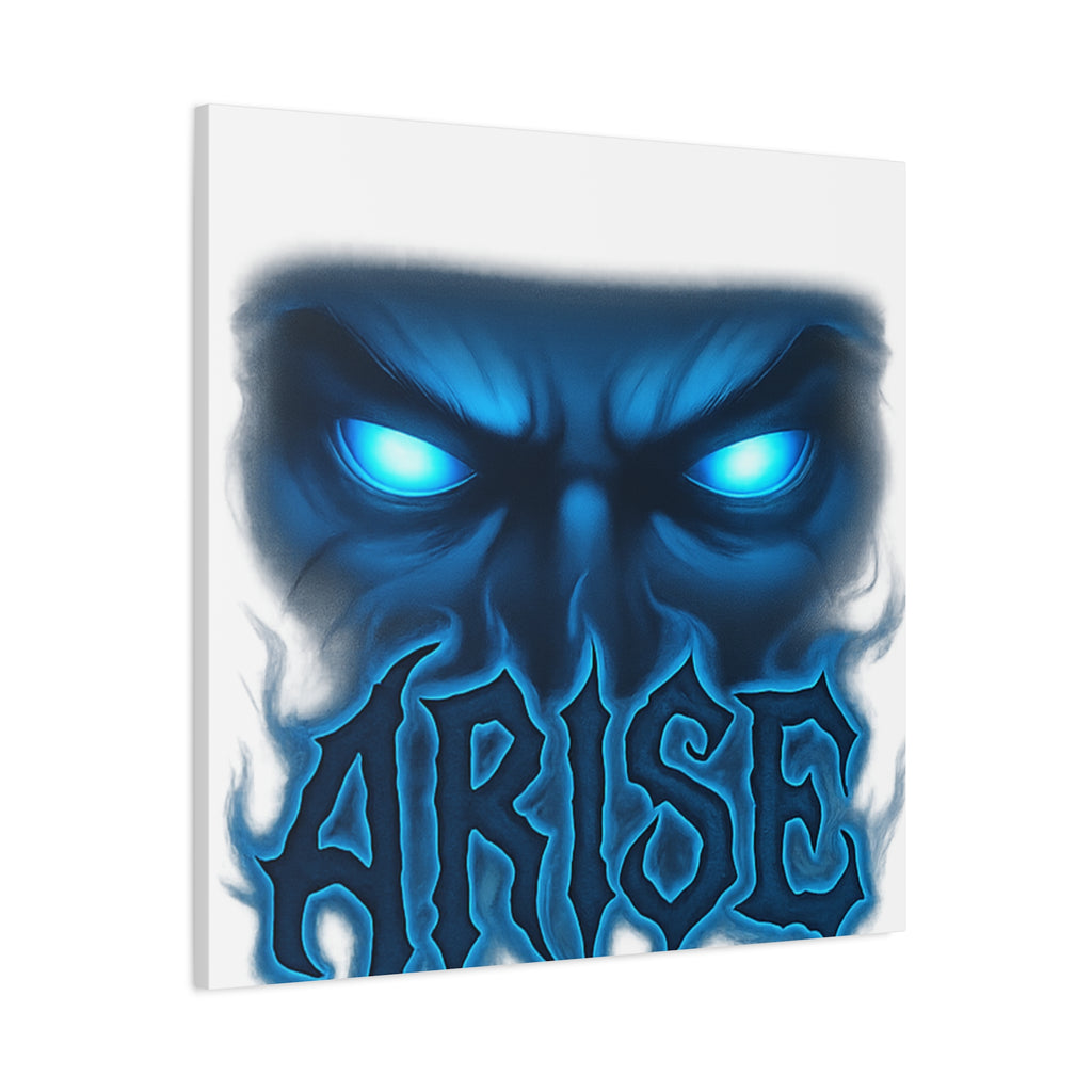 Arise Blue Demon Canvas Wall Art — Matte Stretched Horror Poster