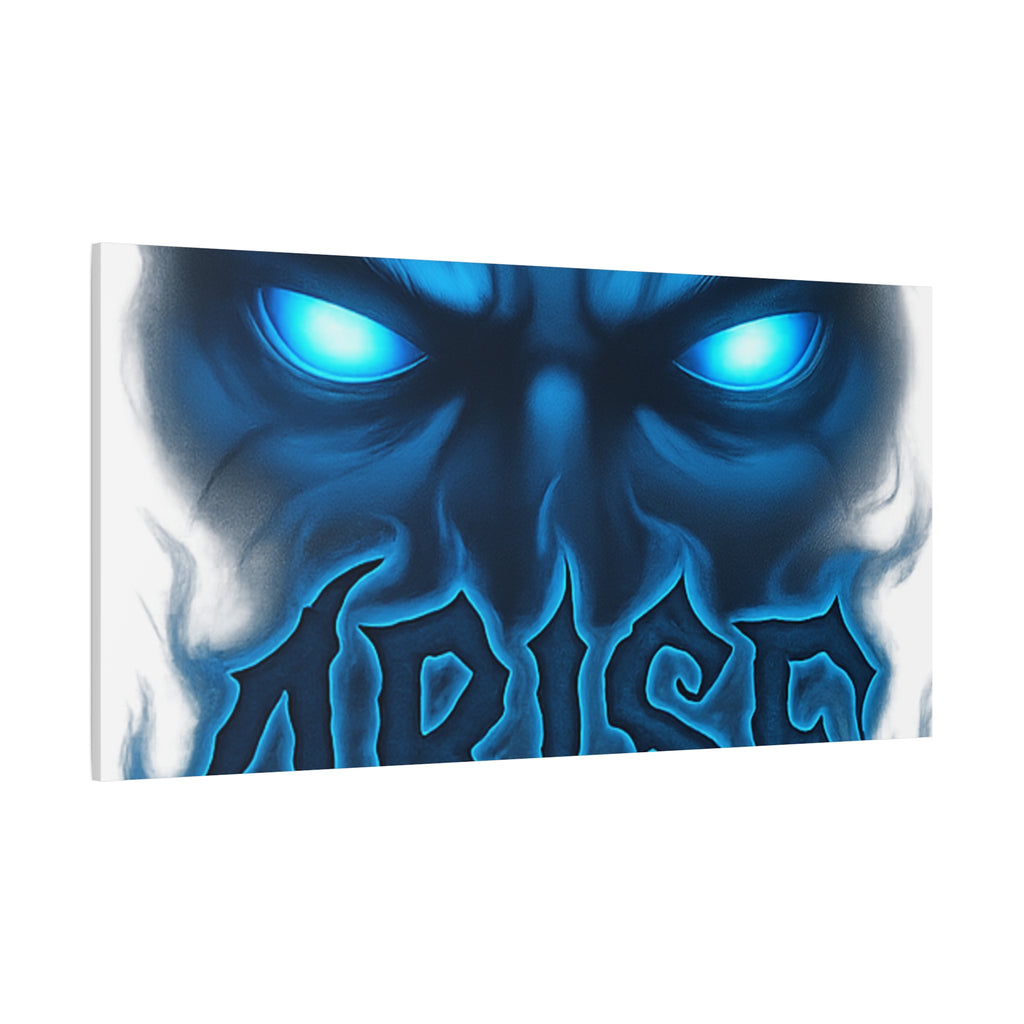 Arise Blue Demon Canvas Wall Art — Matte Stretched Horror Poster