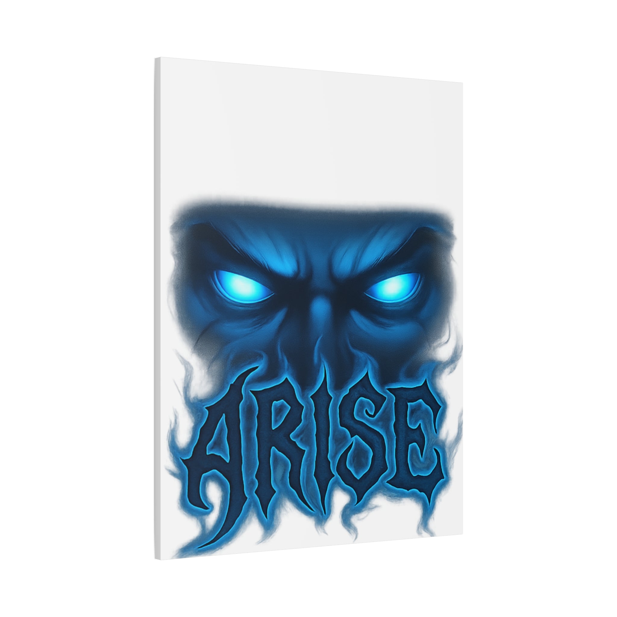 Arise Blue Demon Canvas Wall Art — Matte Stretched Horror Poster