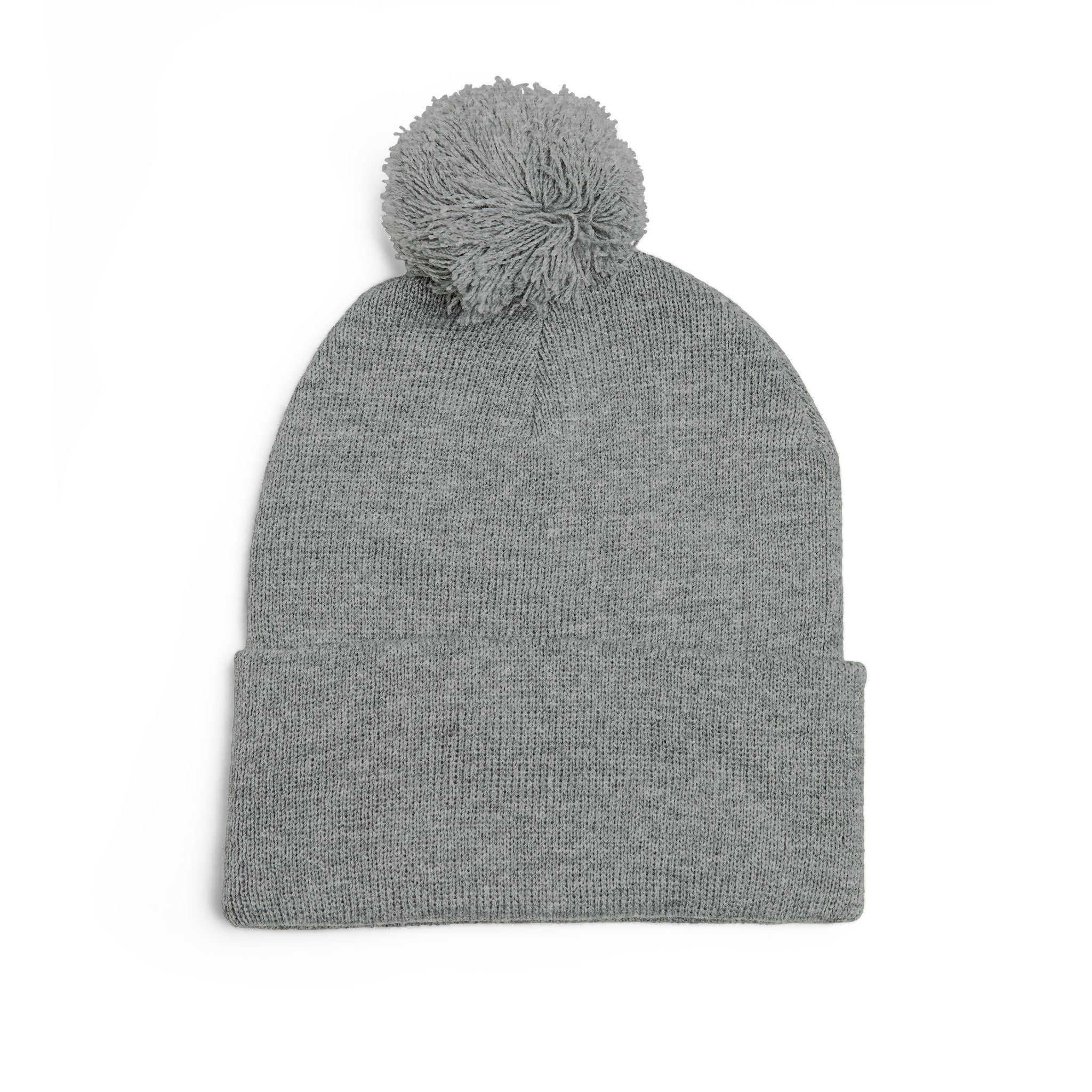 Awaken Embroidered Pom-Pom Beanie — Cozy Winter Knit Hat