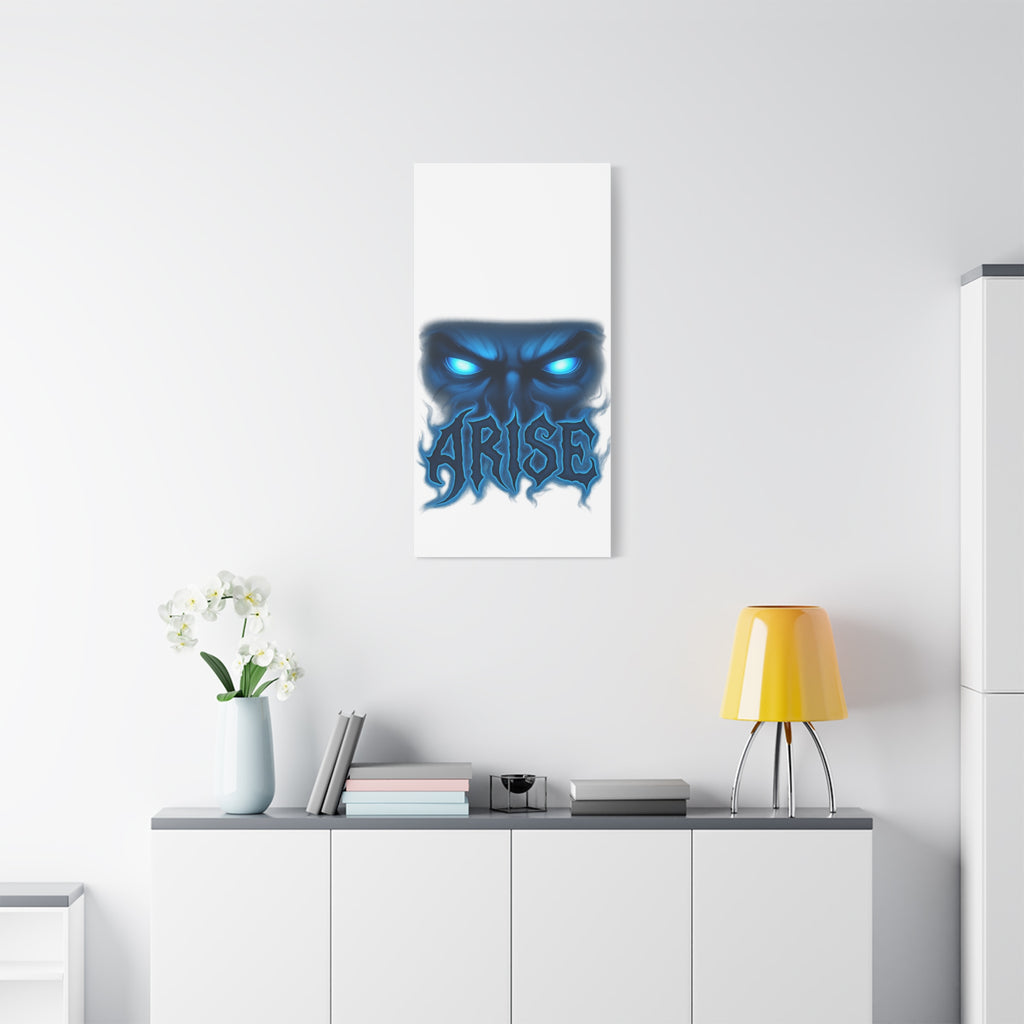 Arise Blue Demon Canvas Wall Art — Matte Stretched Horror Poster