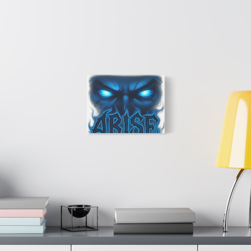 Arise Blue Demon Canvas Wall Art — Matte Stretched Horror Poster