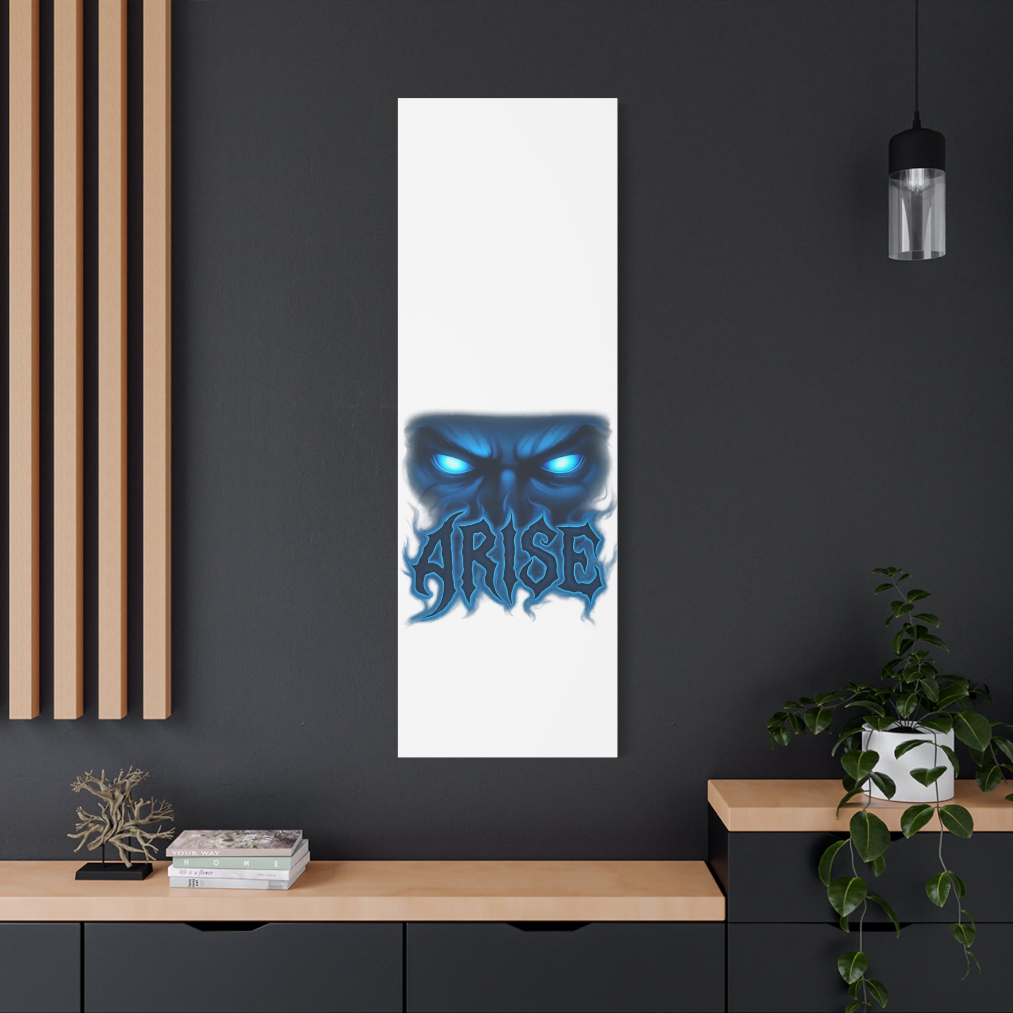 Arise Blue Demon Canvas Wall Art — Matte Stretched Horror Poster