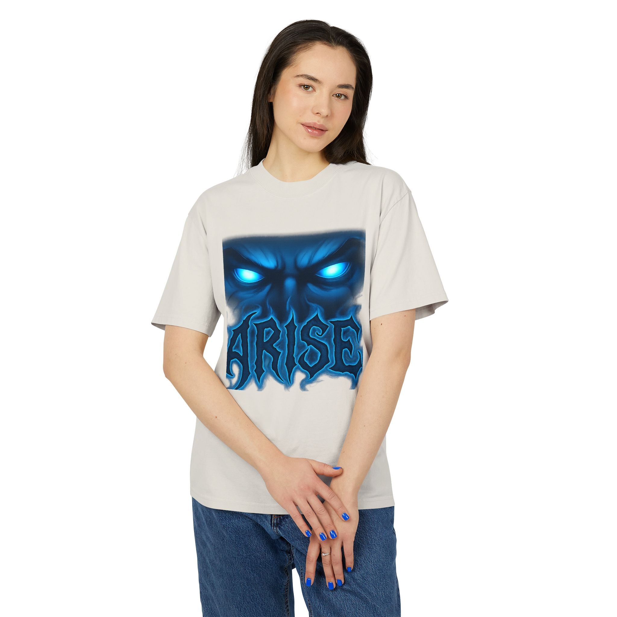 ARISE Blue Eyes Graphic Tee — Moody Gothic Horror T‑Shirt